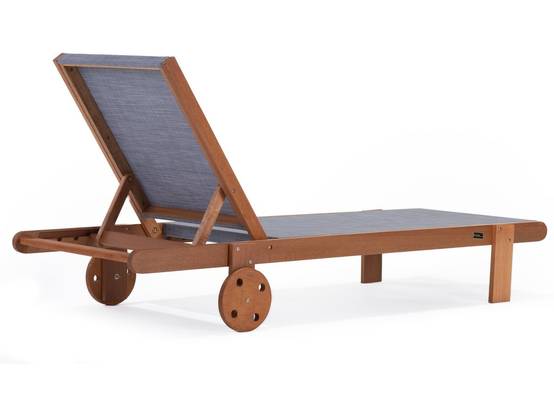 Lot De 2 Bains De Soleil En Bois Exotique "saïgon" - Maple - Gris -habitat Et Jardin - Image 4