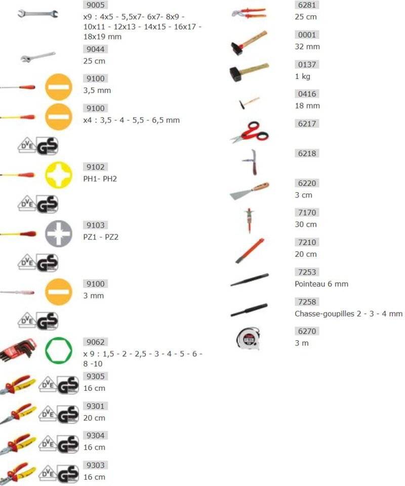 Boîte à outils 47 outils électricien Easy Bag MOB - Image 4