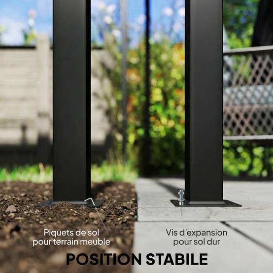 Pergola rétractable acier tissu polyester terrasse ombre ajustable 3x3m beige - ComfortXL Outdoor Living - Image 9