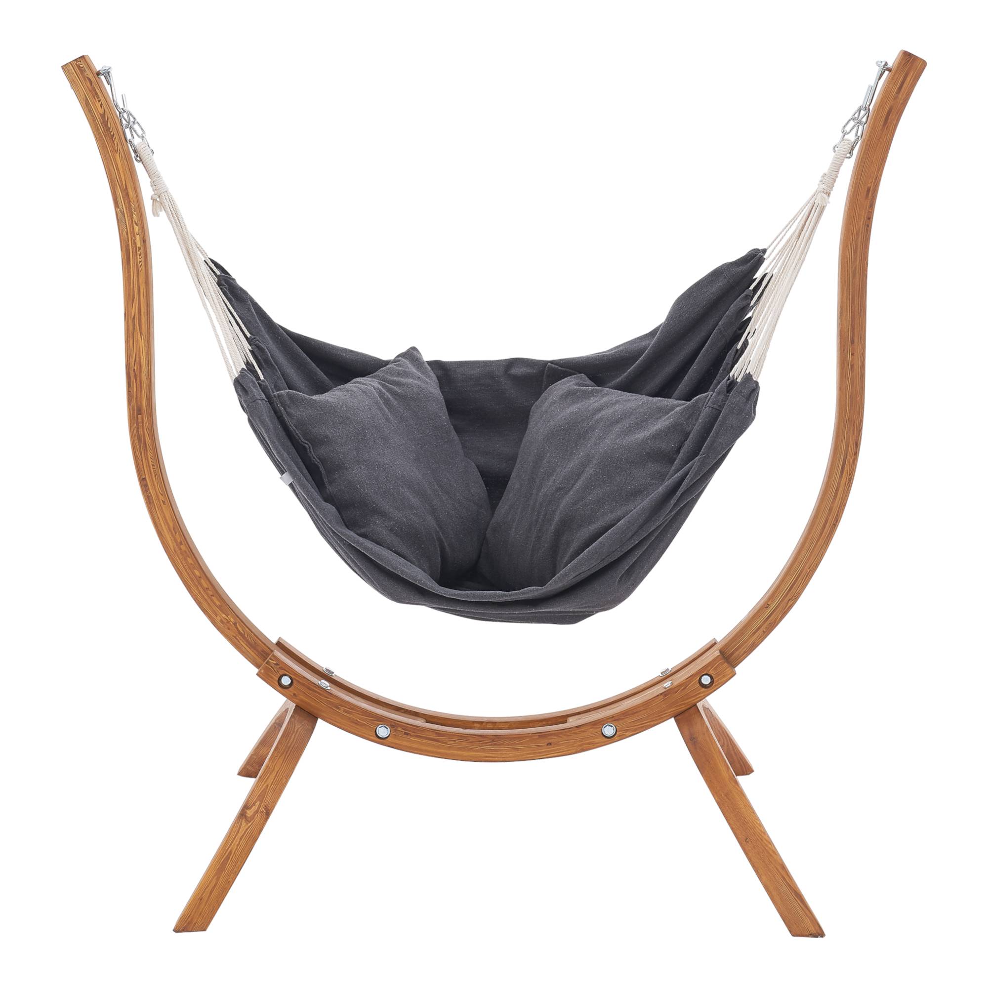 Hamac avec Cadre en Bois Grevena 155 x 106 x 143 cm [en.casa] - Imagen 4