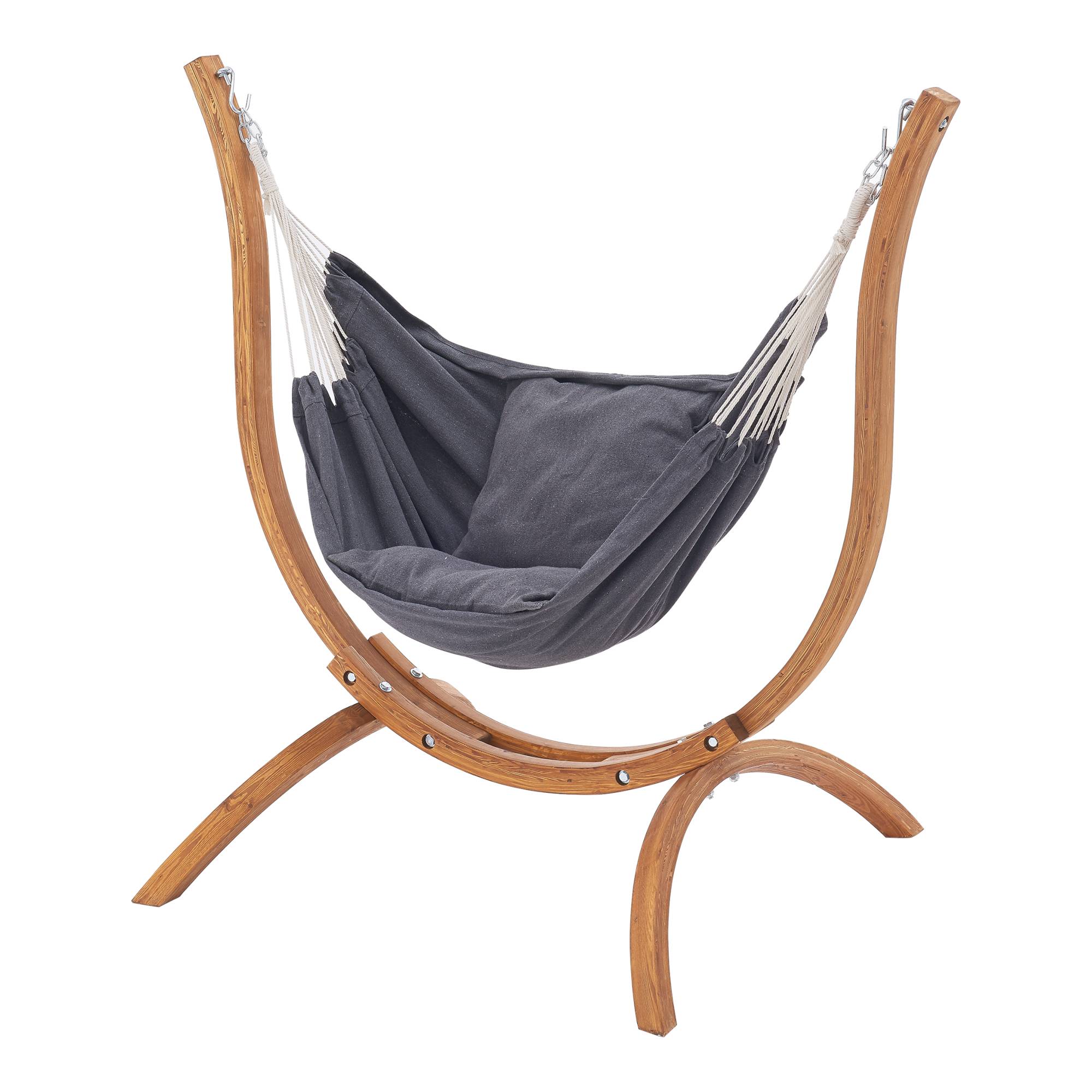 Hamac avec Cadre en Bois Grevena 155 x 106 x 143 cm [en.casa] - Imagen 1