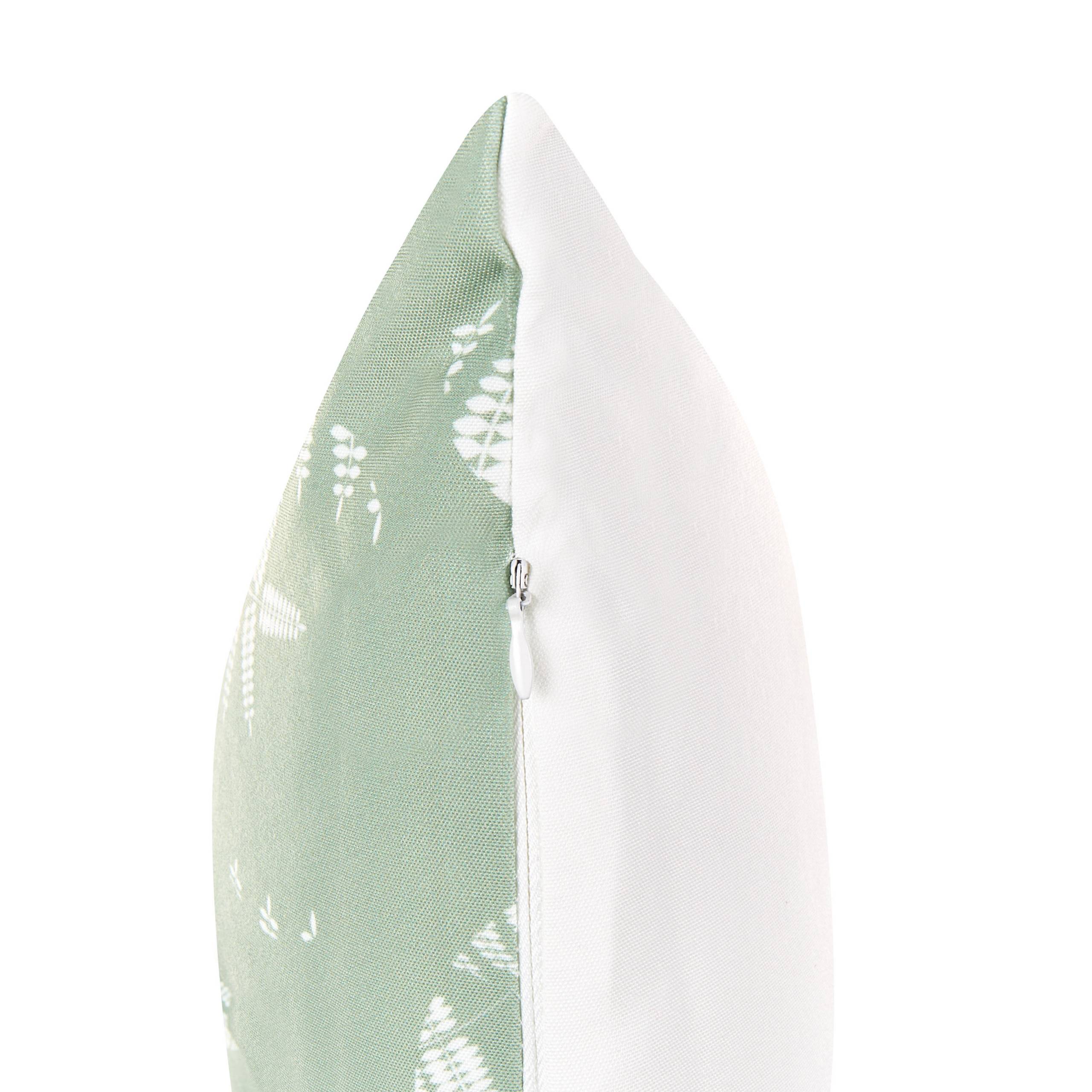 Beliani - 2 Coussins Décoratifs de Jardin Tissu Vert à Motif de Feuilles 45 x 45 cm Très Confortable pour l'Extérieur ou Intérieur Housses Amovibles - Imagen 6