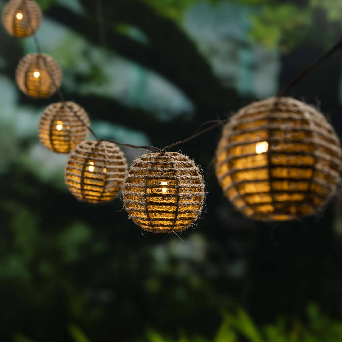 Autre - Guirlande lumineuse solaire 20 ampoules LED en corde - Cémonjardin - Imagen 3
