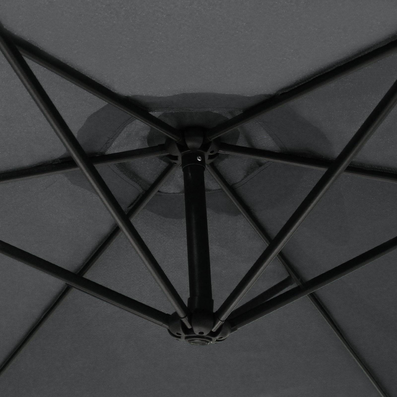 Monstershop - Parasol Cantilever Gris & Base Ronde 3m x 3m x 2.5m - Imagen 4
