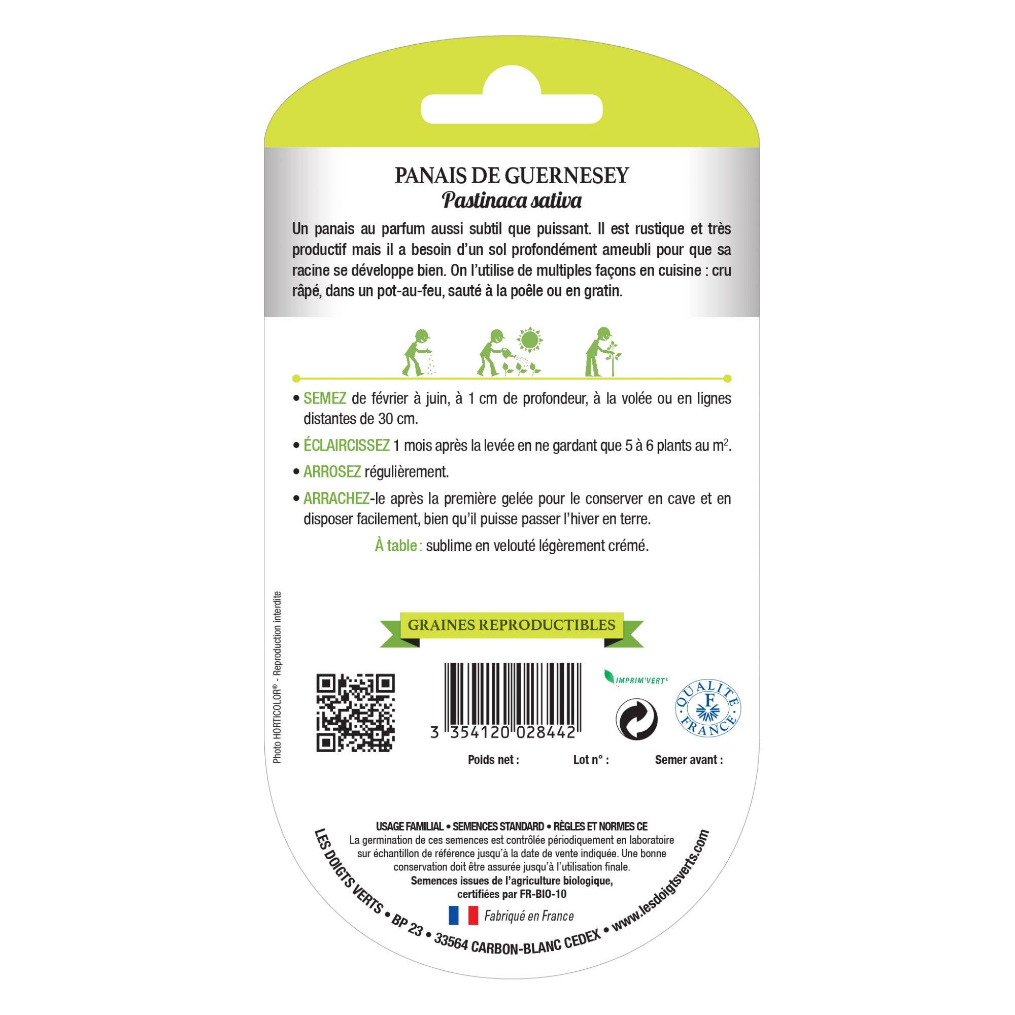Graines de panais de Guernesey BIO Les Doigts Verts - Image 2