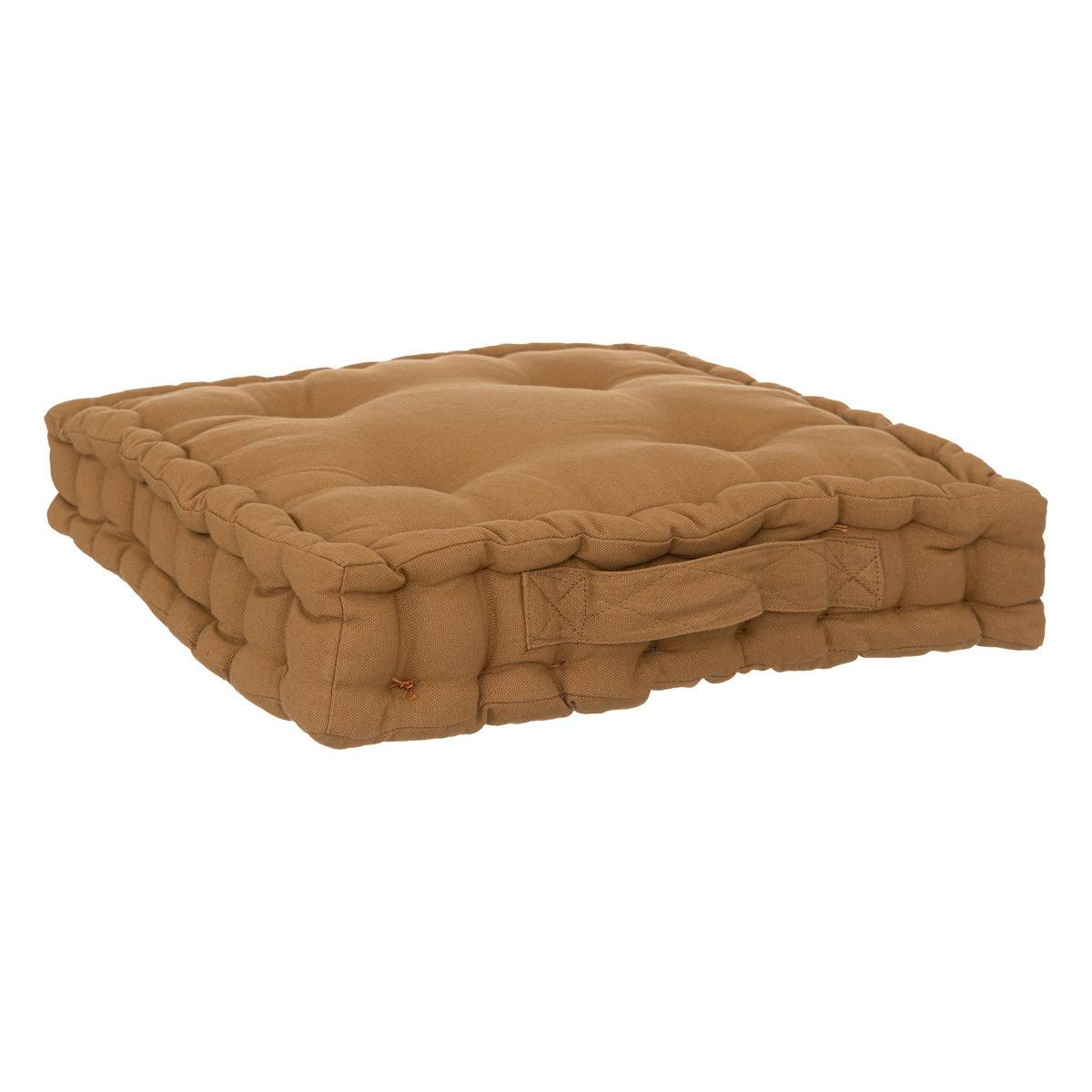 Coussin de Sol  en Coton Marron Cannelle 40 x 40 cm - Imagen 3