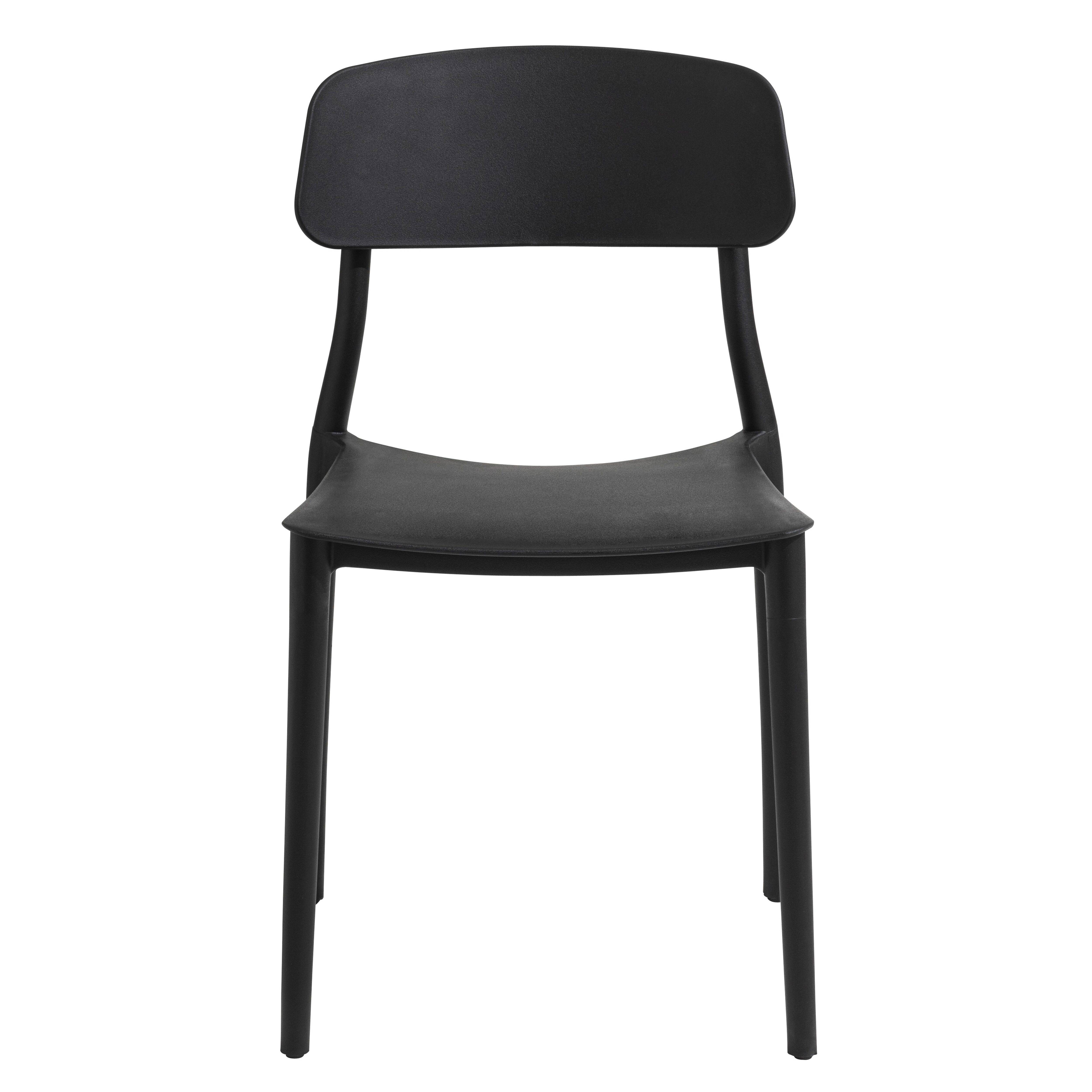 Oviala - Lot de deux chaises en polypropylène noir Sofia - Oviala - Imagen 6