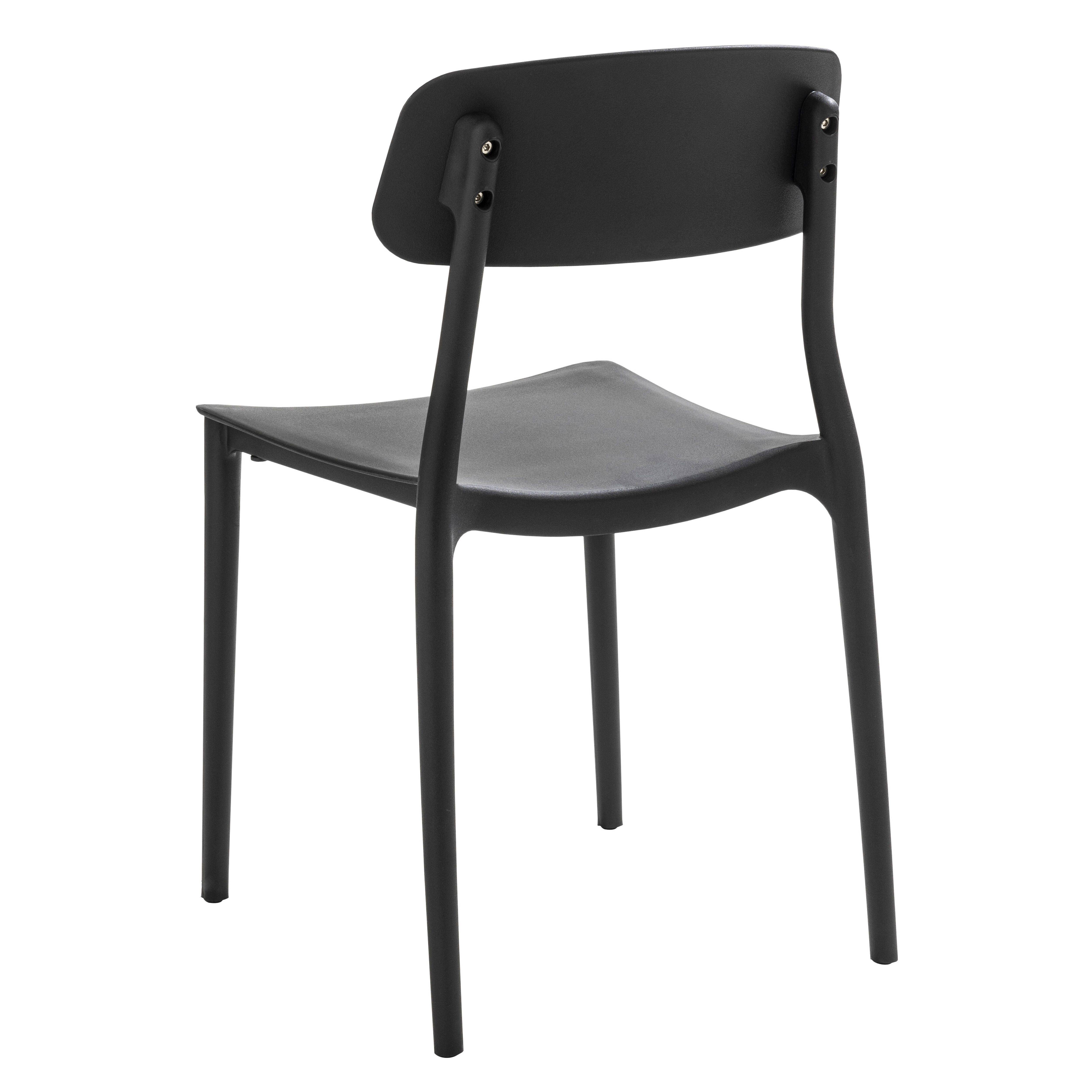 Oviala - Lot de deux chaises en polypropylène noir Sofia - Oviala - Imagen 5