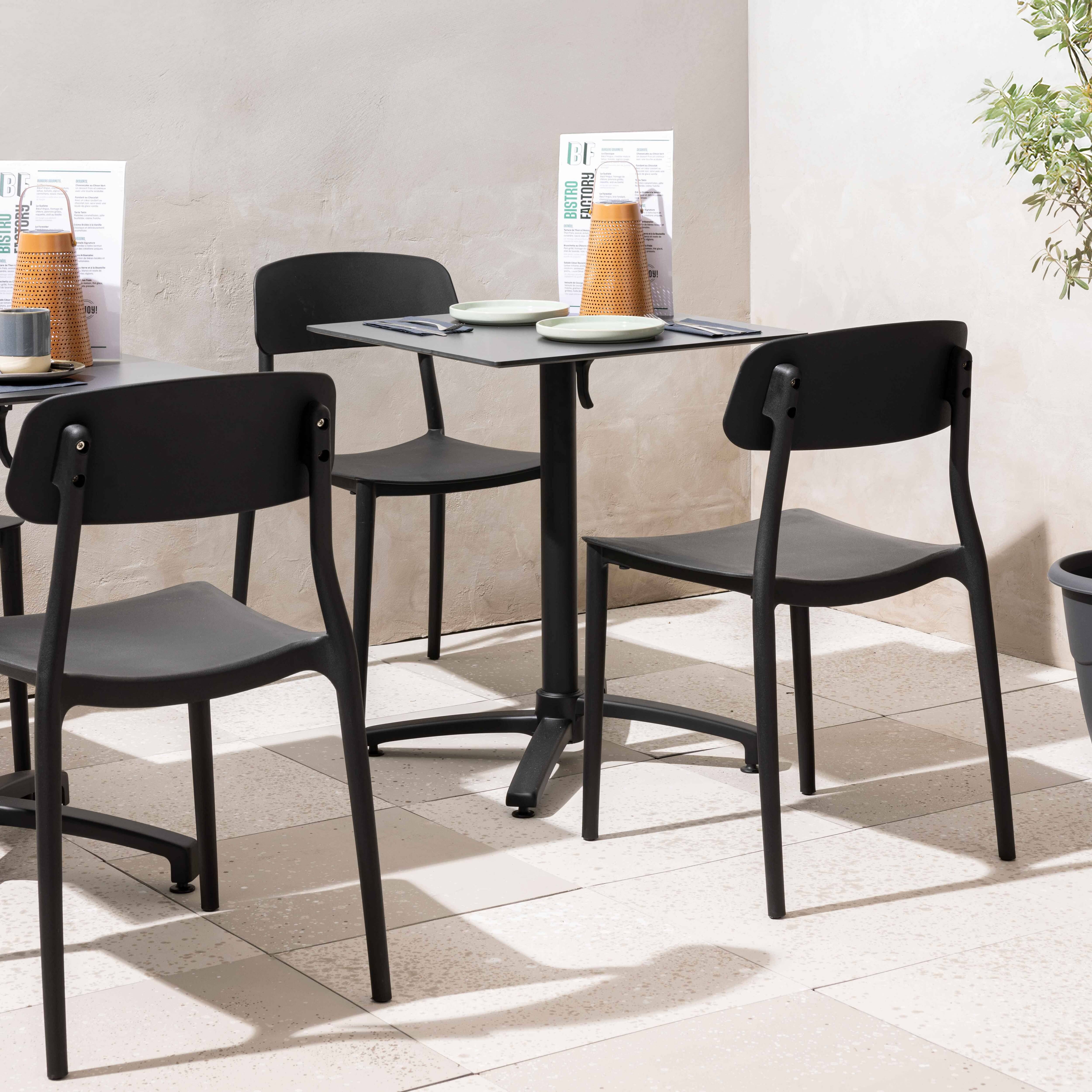 Oviala - Lot de deux chaises en polypropylène noir Sofia - Oviala - Imagen 4