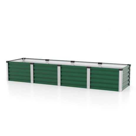 Vitavia - Carré potager Linus IN-OUT L – grand bac en acier Zincalume, Couleur Vert/Aluminium - Image 9