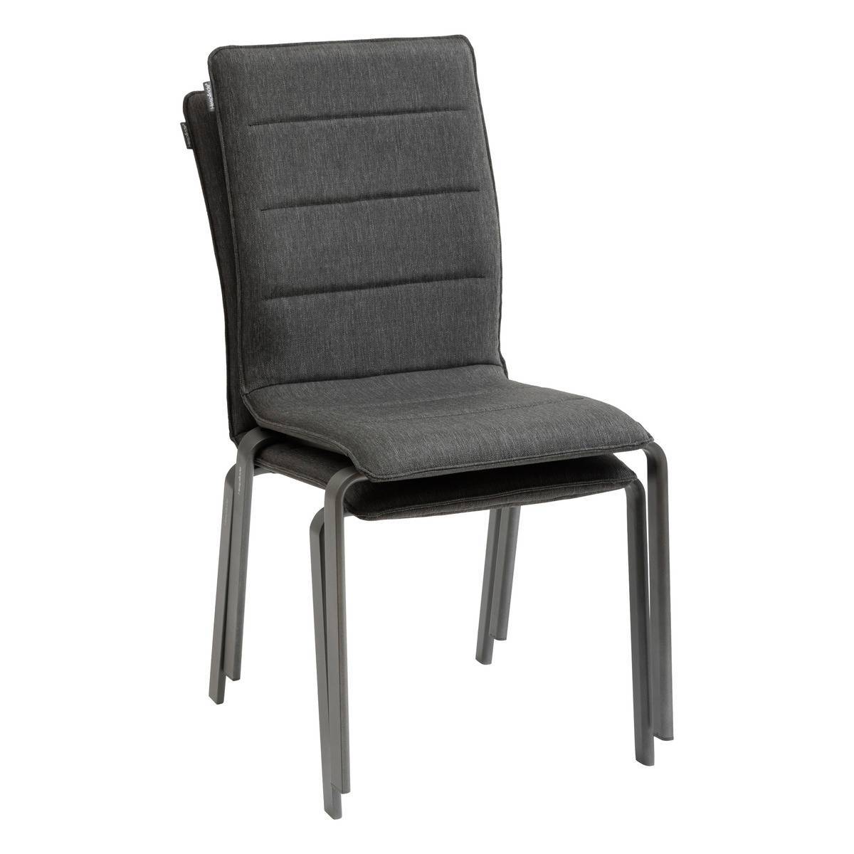 Hesperide - Chaise de jardin empilable "Diese" anthracite & graphite en aluminium traité époxy Hespéride - Imagen 2