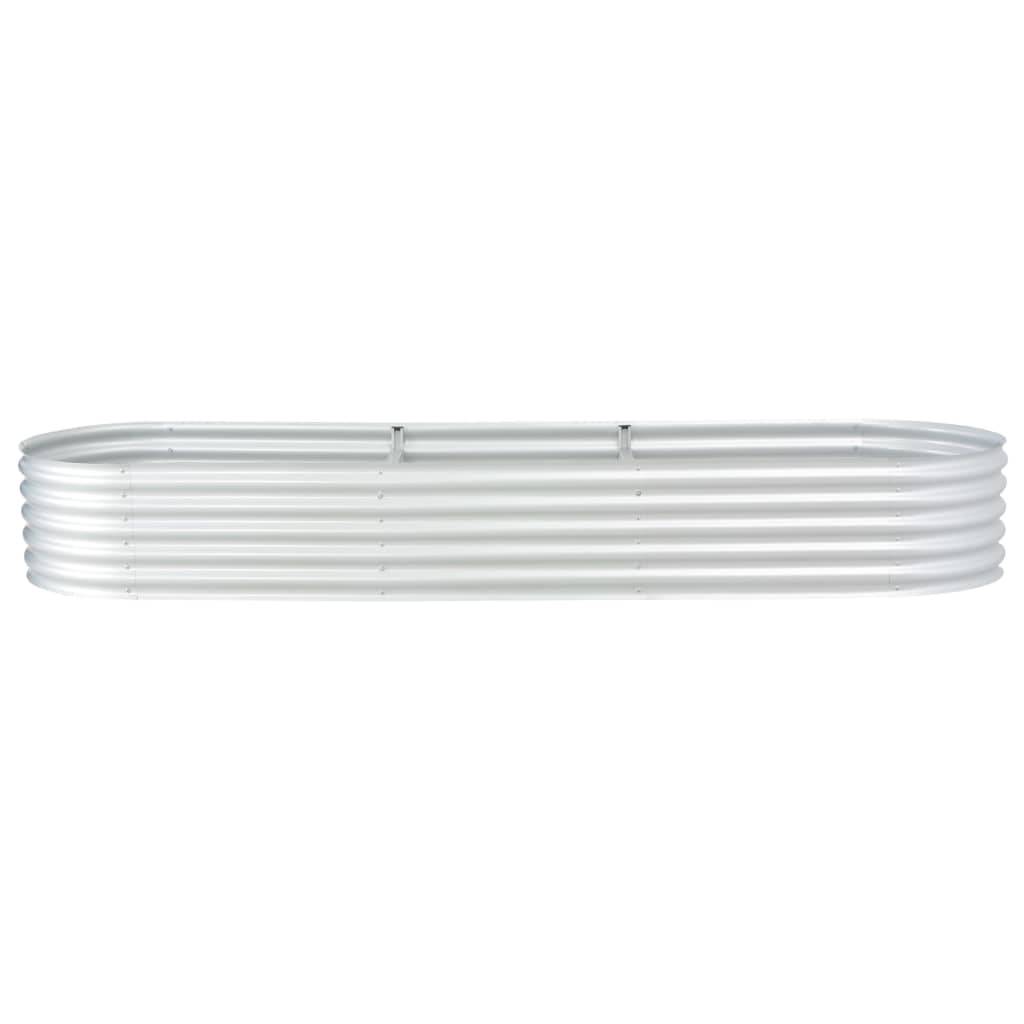 Helloshop26 - Jardinière lit surélevé plantes fleurs jardin 320 x 80 x 44 cm acier galvanisé argenté - Imagen 5