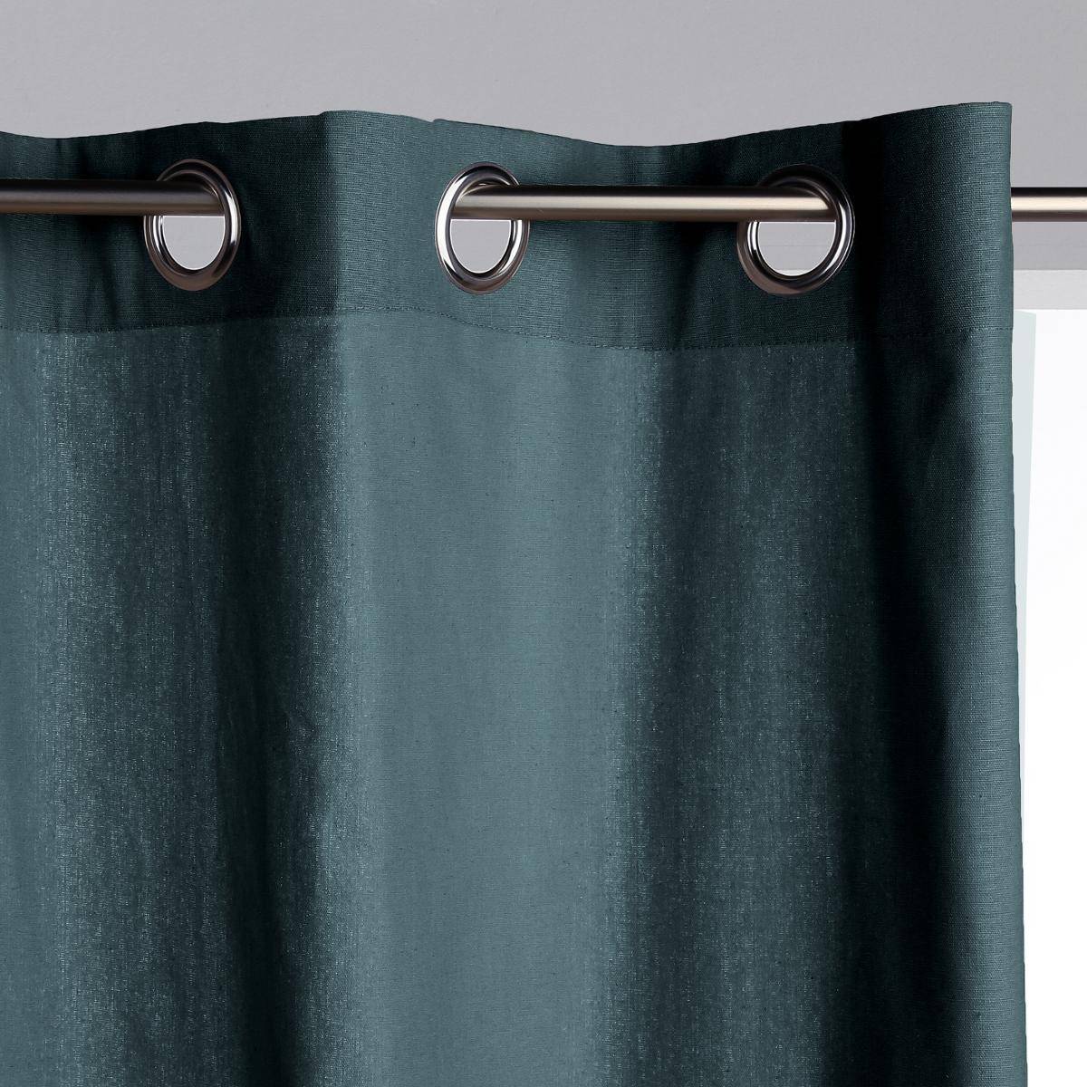Atmosphera - Lot de 2 Rideaux à  œillets Tissu Panama canard 140 x 260 cm - Imagen 2