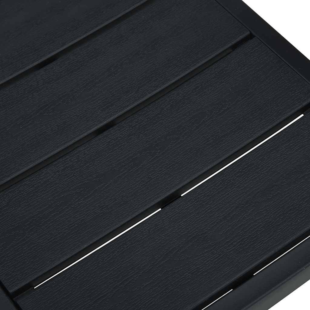 Chaises de jardin lot de 4 noir PEHD aspect bois 62 x 55.5 x 88.5 cm - PANGIVO - Image 8
