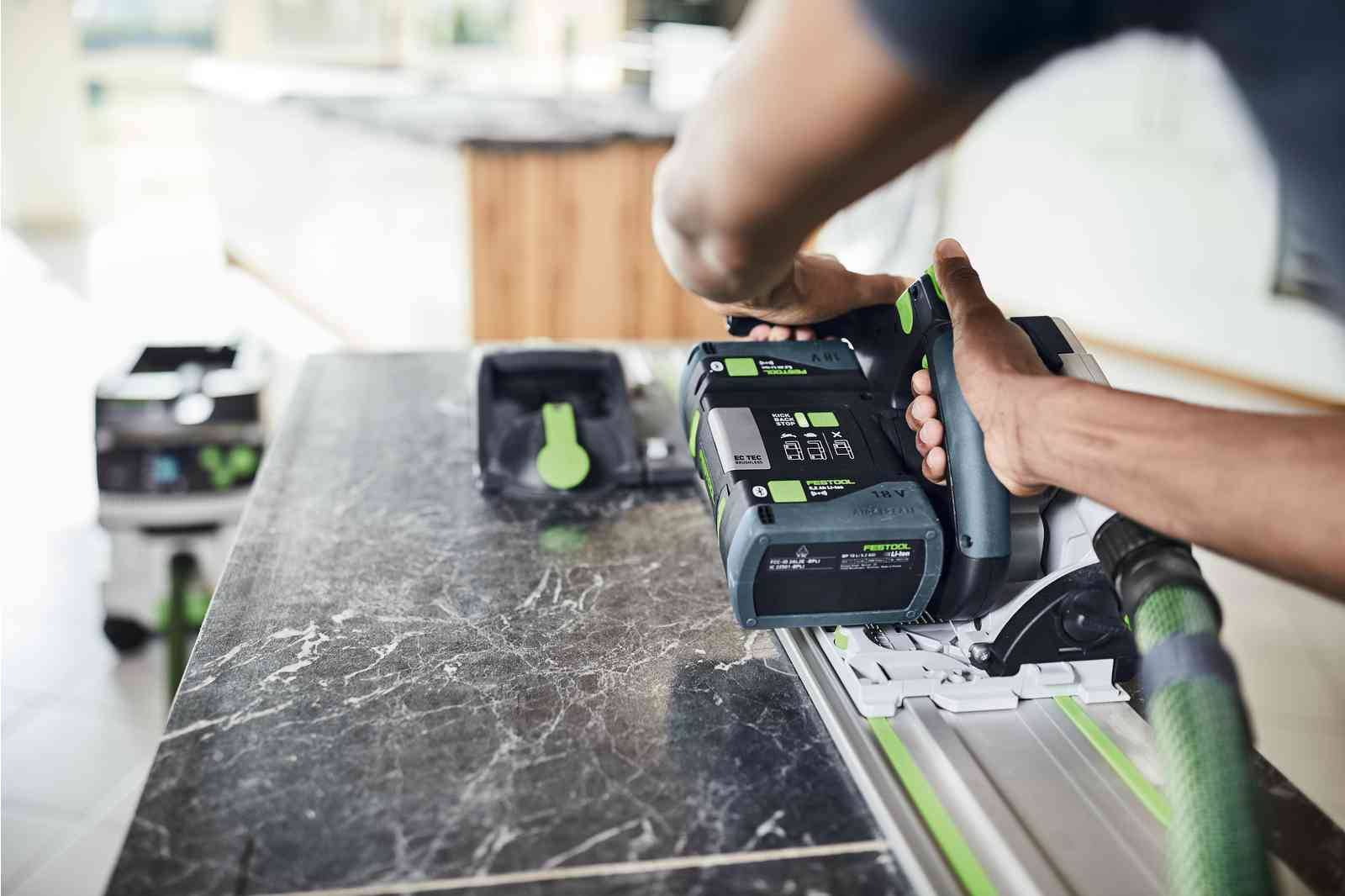 Festool - Scie plongeante sans fil TSC 55 5,0 KEBI-Plus/XL-FS - FESTOOL - avec 2 batteries 18V 5.0Ah - chargeur double - systainer - 577391 - Imagen 7
