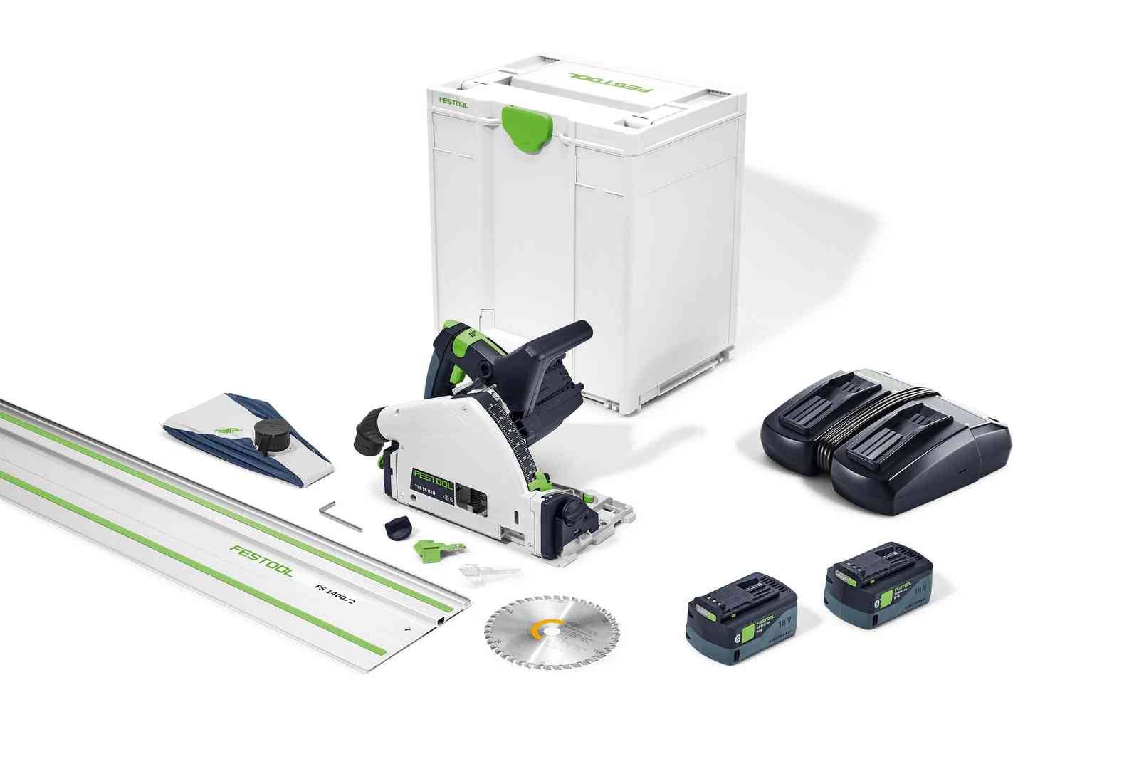 Festool - Scie plongeante sans fil TSC 55 5,0 KEBI-Plus/XL-FS - FESTOOL - avec 2 batteries 18V 5.0Ah - chargeur double - systainer - 577391 - Imagen 1