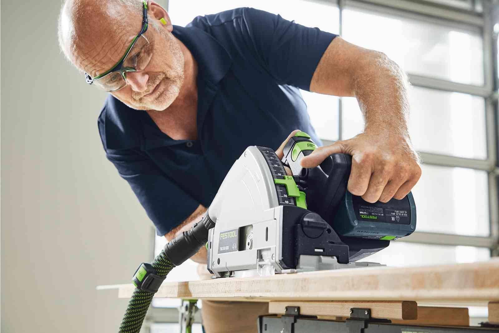 Festool - Scie plongeante sans fil TSC 55 5,0 KEBI-Plus/XL-FS - FESTOOL - avec 2 batteries 18V 5.0Ah - chargeur double - systainer - 577391 - Imagen 5