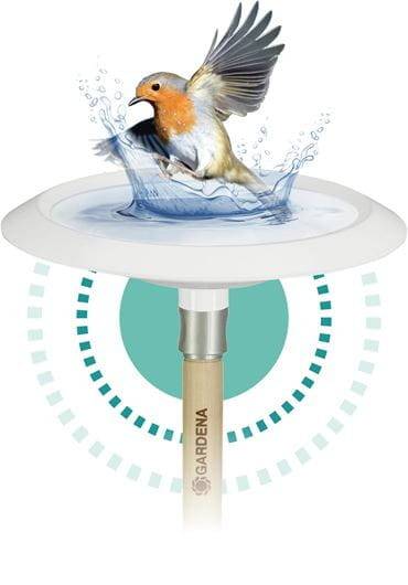 Gardena - Bain en plastique pour oiseaux ClickUp - compatible avec manche ou support balcon ClickUp! Gardena - Imagen 2