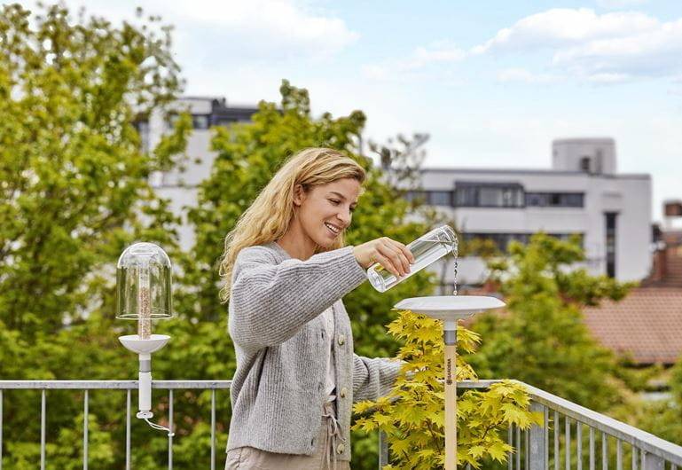 Gardena - Bain en plastique pour oiseaux ClickUp - compatible avec manche ou support balcon ClickUp! Gardena - Imagen 3