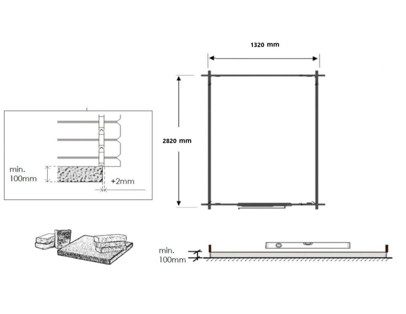 Altanka - Abri de jardin en bois - 1.5x3 m avec extension de 4x2.76 m - 15.56 m²- Traité - DOM673+DOS194 - ALTANKA - Image 4