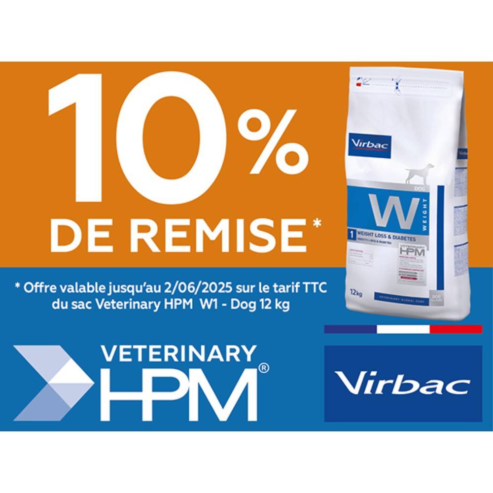 Virbac Veterinary HPM W1 Weight Loss & Diabetes pour chien Sac 3 kg - Imagen 3