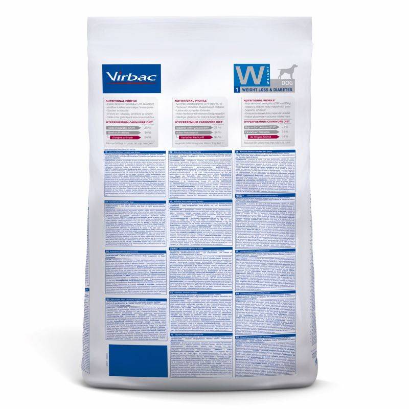Virbac Veterinary HPM W1 Weight Loss & Diabetes pour chien Sac 3 kg - Imagen 2