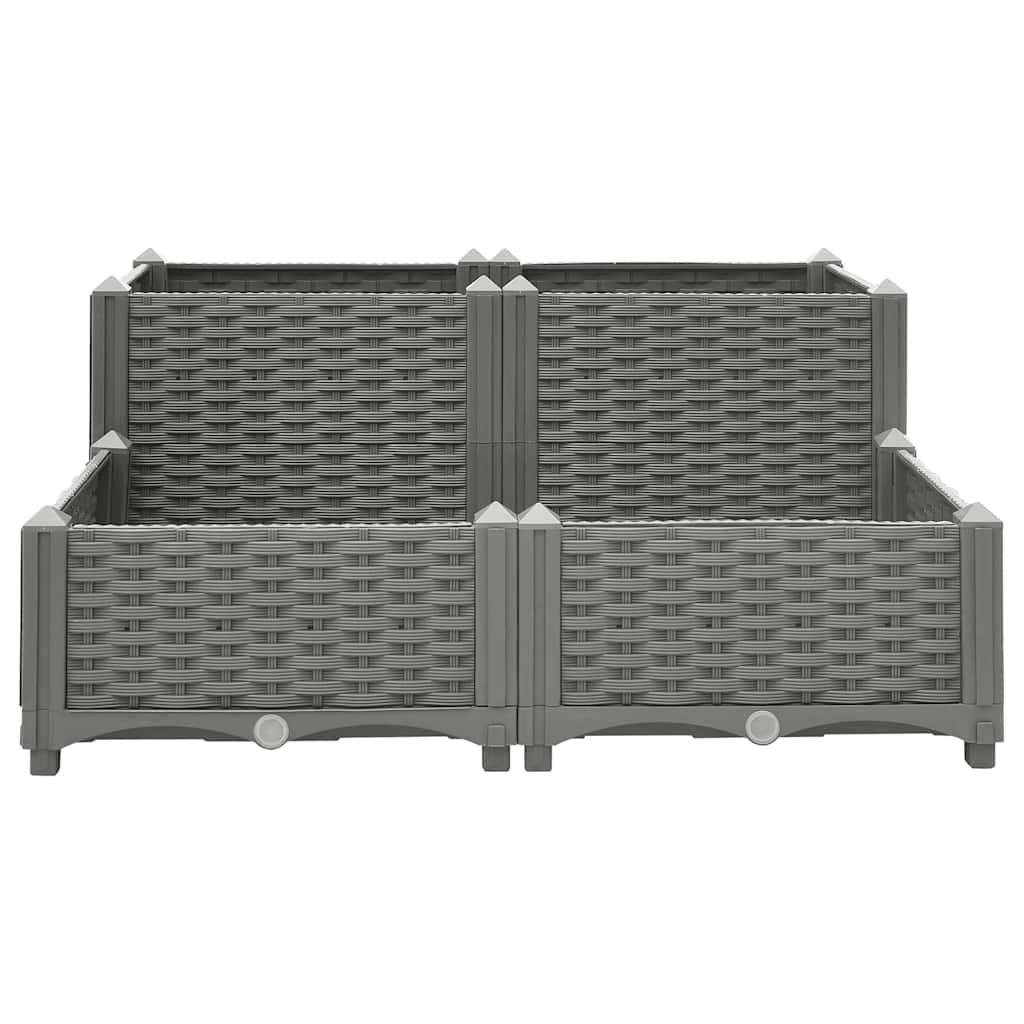Prolenta Premium - Jardinière polypropylène gris 80 x 80 x 38 cm - Prolenta premium p343.1 - Image 1