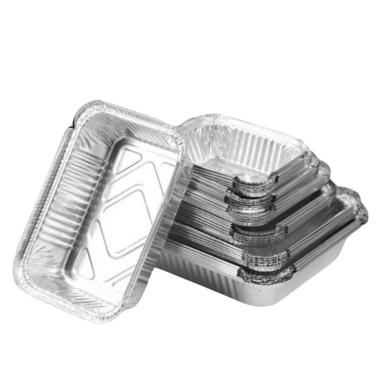 Lot de 30 Barquettes alu Jetables - 17,5x22 cm - 1000 ml - Pour barbecue et cuisson - DtopbuyAge - Image 2
