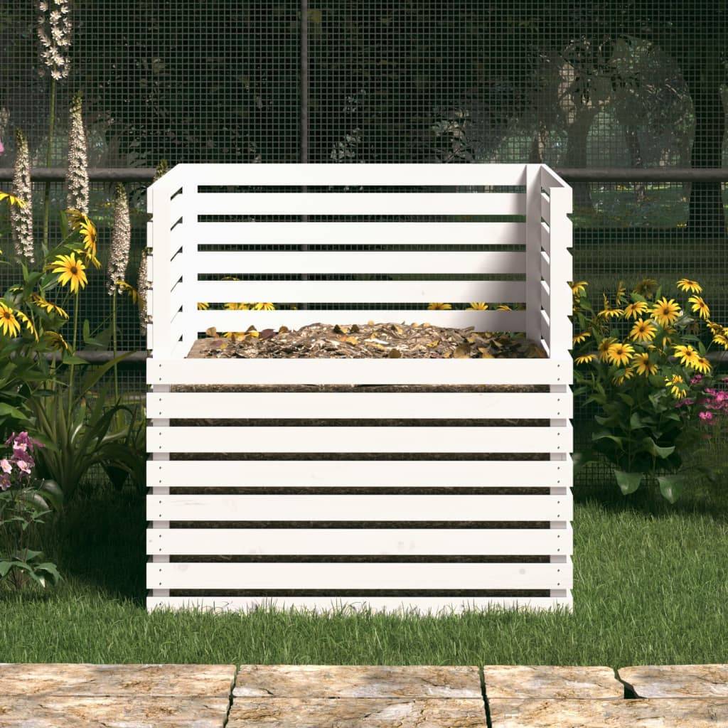Composteur bois de pin blanc 100 x 100 x 102 cm - PANGIVO - Image 3
