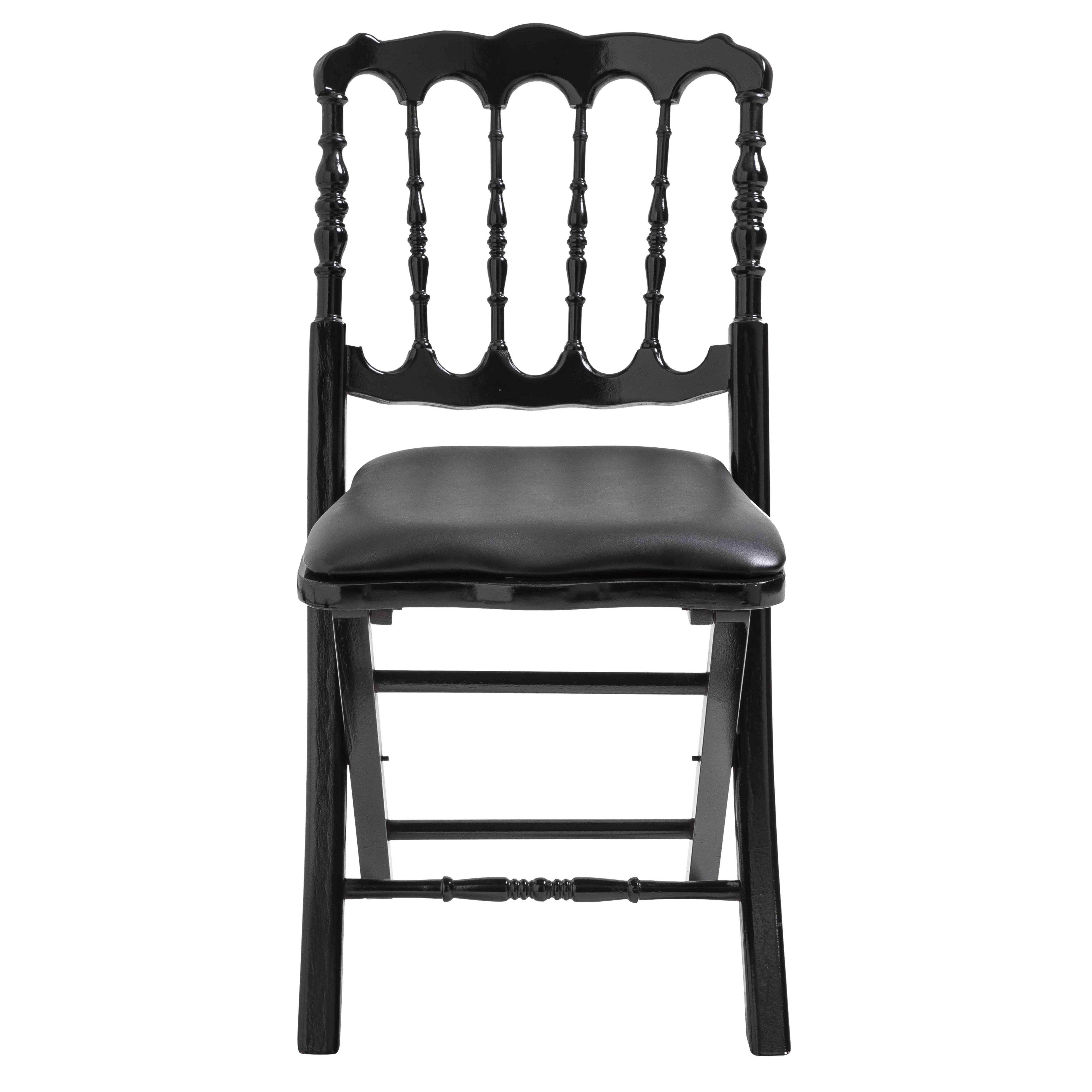 Oviala - Chaises pliantes noires en bois Napoléon III - Oviala - Imagen 2