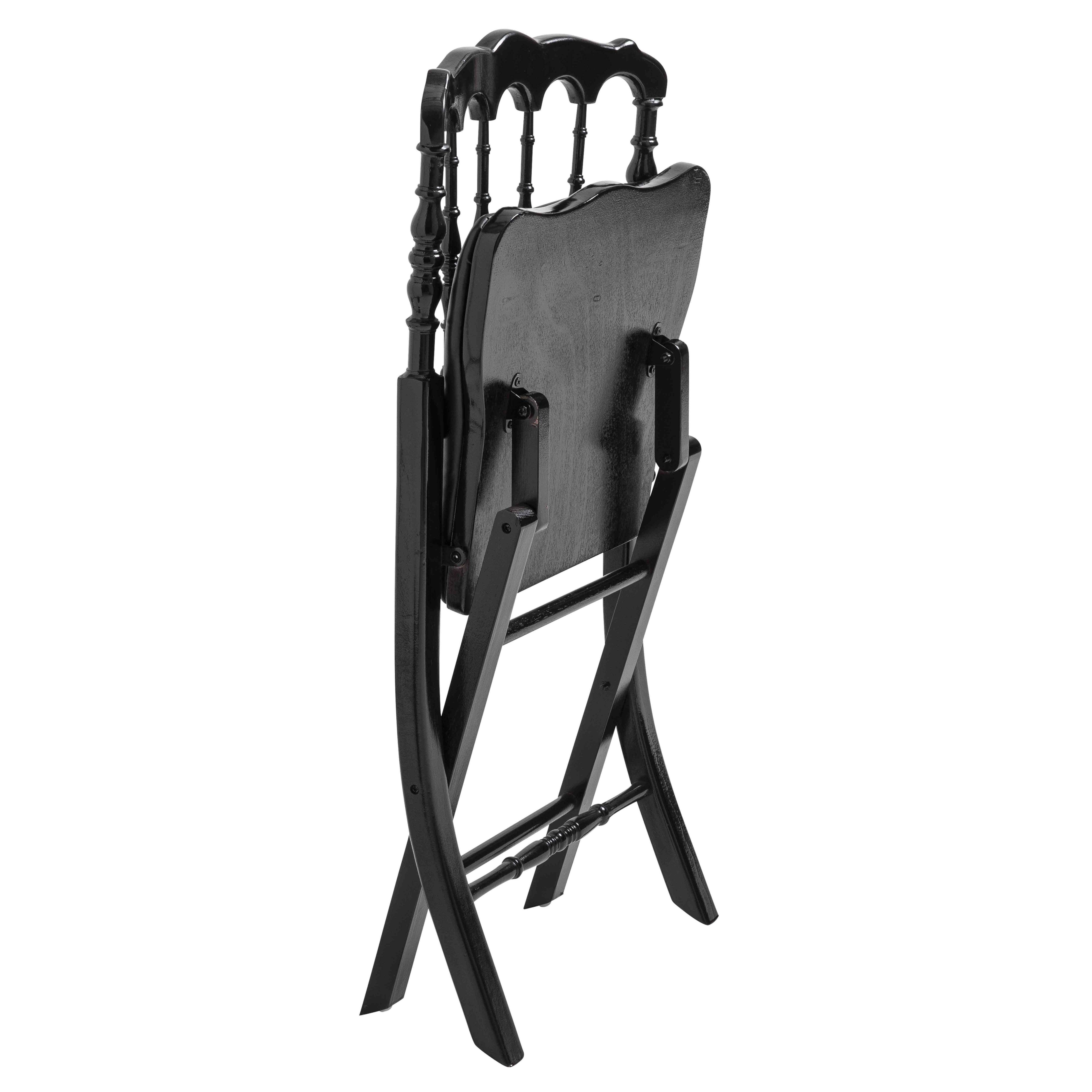 Oviala - Chaises pliantes noires en bois Napoléon III - Oviala - Imagen 3