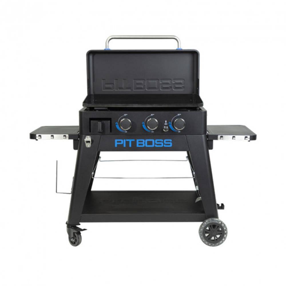 Pit Boss - Plancha à gaz fonte Pit Boss Ultimate 3 brûleurs 75 x 46 chariot + couvercle - Imagen 2