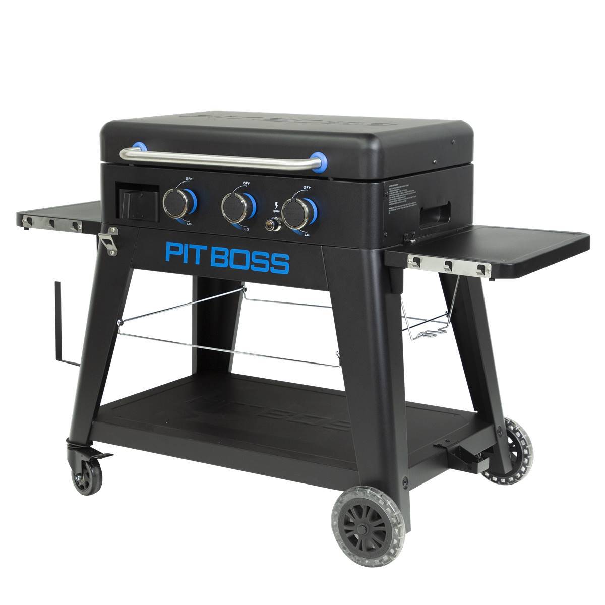 Pit Boss - Plancha à gaz fonte Pit Boss Ultimate 3 brûleurs 75 x 46 chariot + couvercle - Imagen 3