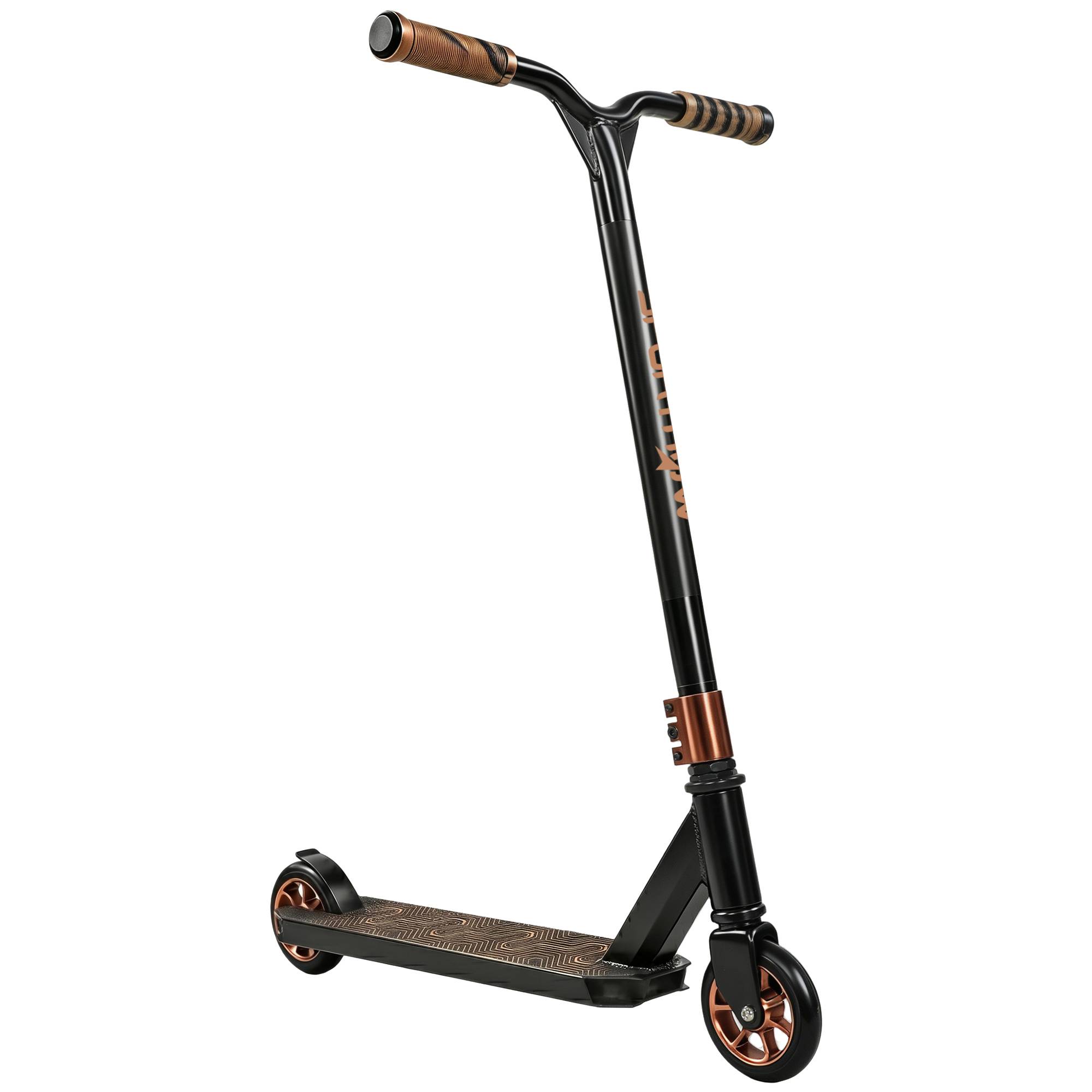 Sans Marque - Trottinette freestyle figures acrobatiques roulements ABEC-9 roues 120 mm rotation 360° skatepark or - Image 2