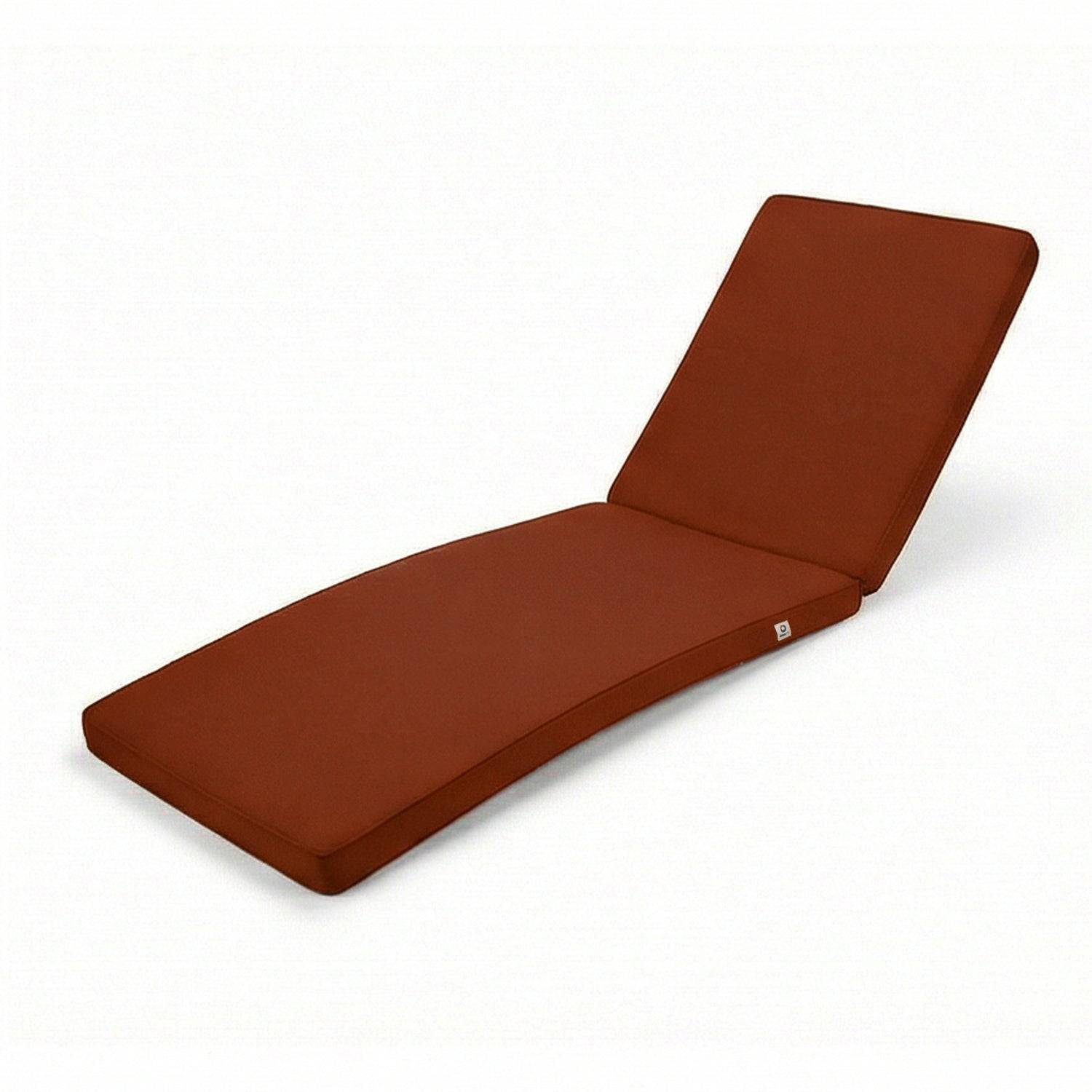 Coussin pour transat déhoussable 185x55x4cm terracotta - Déco arts - Image 1