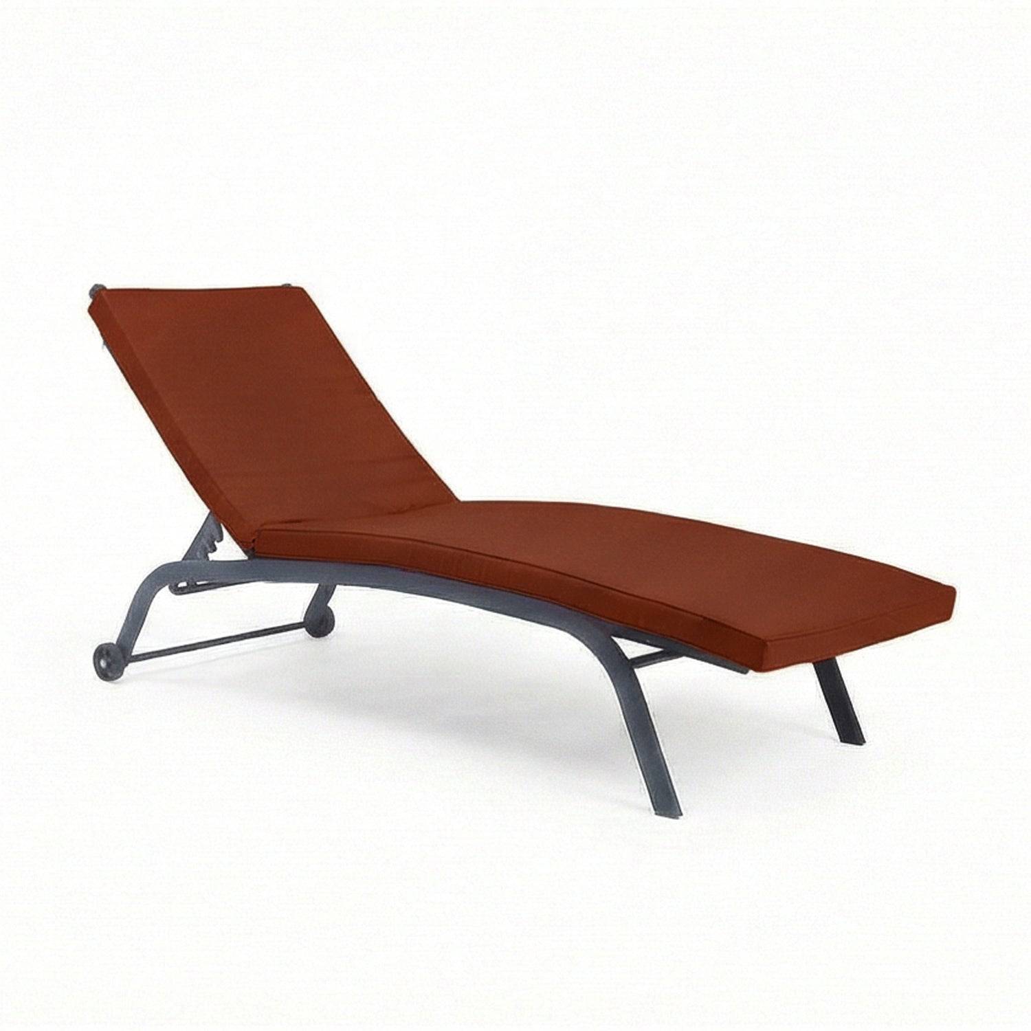 Coussin pour transat déhoussable 185x55x4cm terracotta - Déco arts - Image 3