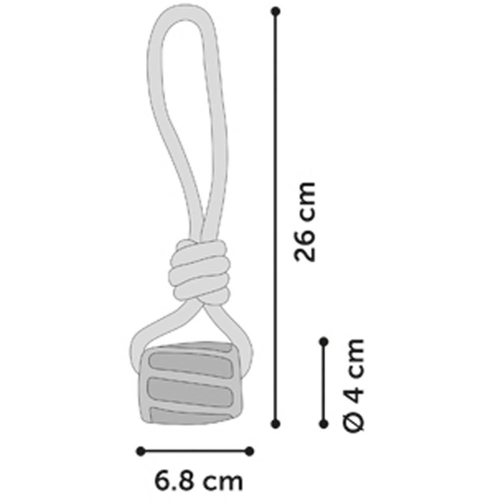 Jouet Tuyau + corde à tirer bleu 26 cm. RUDO. en TPR. pour chien. - Image 3