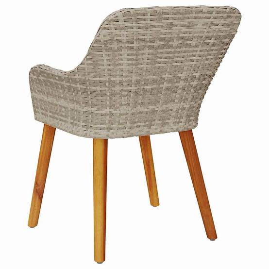 Chaise de jardin 2 pcs Polyrotin Gris clair 62,5 x 55 x 82 cm - PANGIVO - Image 7