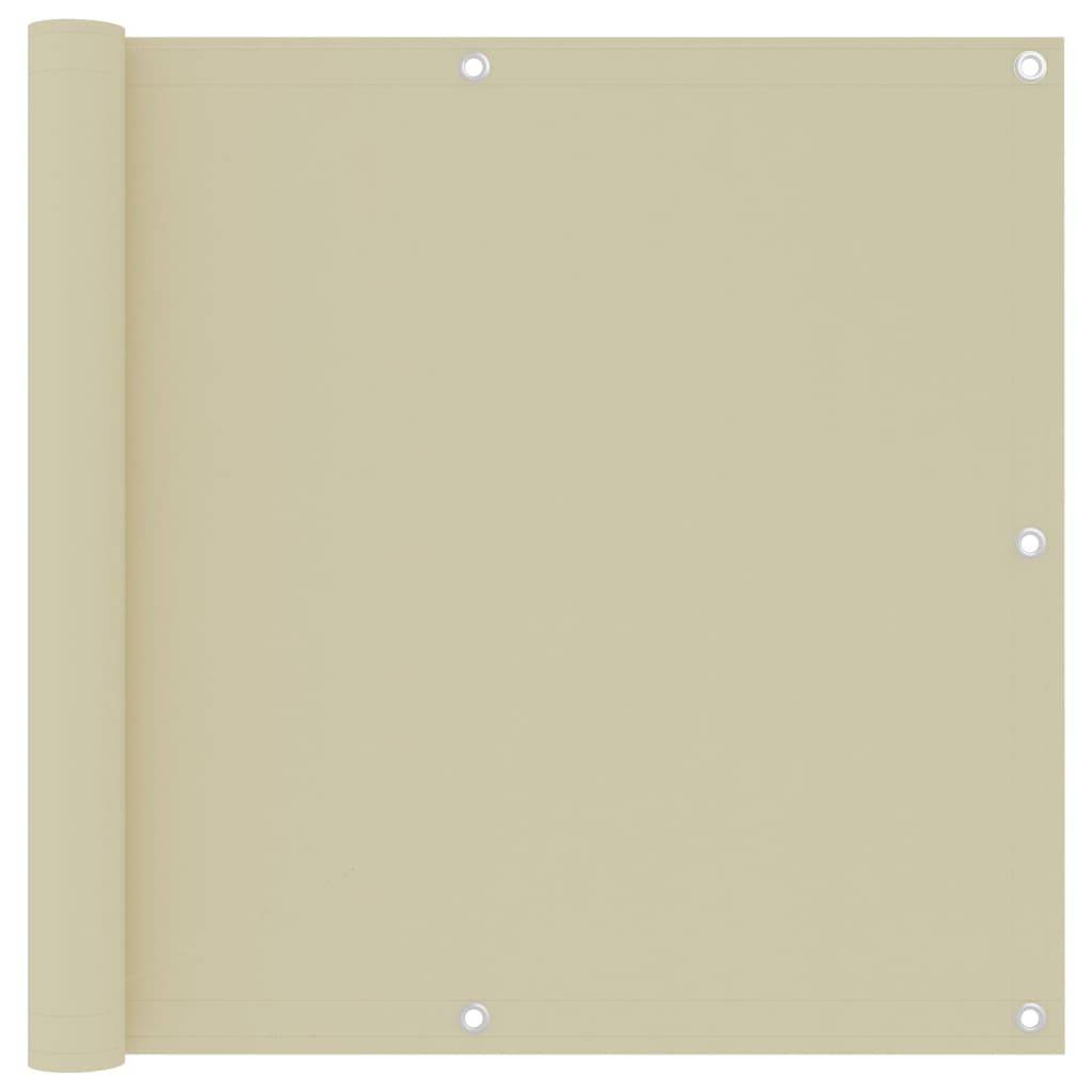 Helloshop26 - Écran de balcon brise pare vue protection confidentialité 90 x 500 cm tissu oxford crème - Imagen 1
