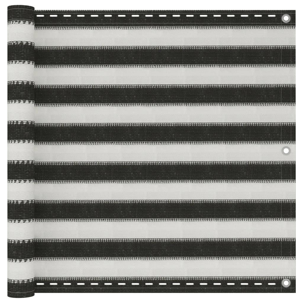 Helloshop26 - Écran de balcon PEHD 90 x 300 cm anthracite et blanc - Imagen 1