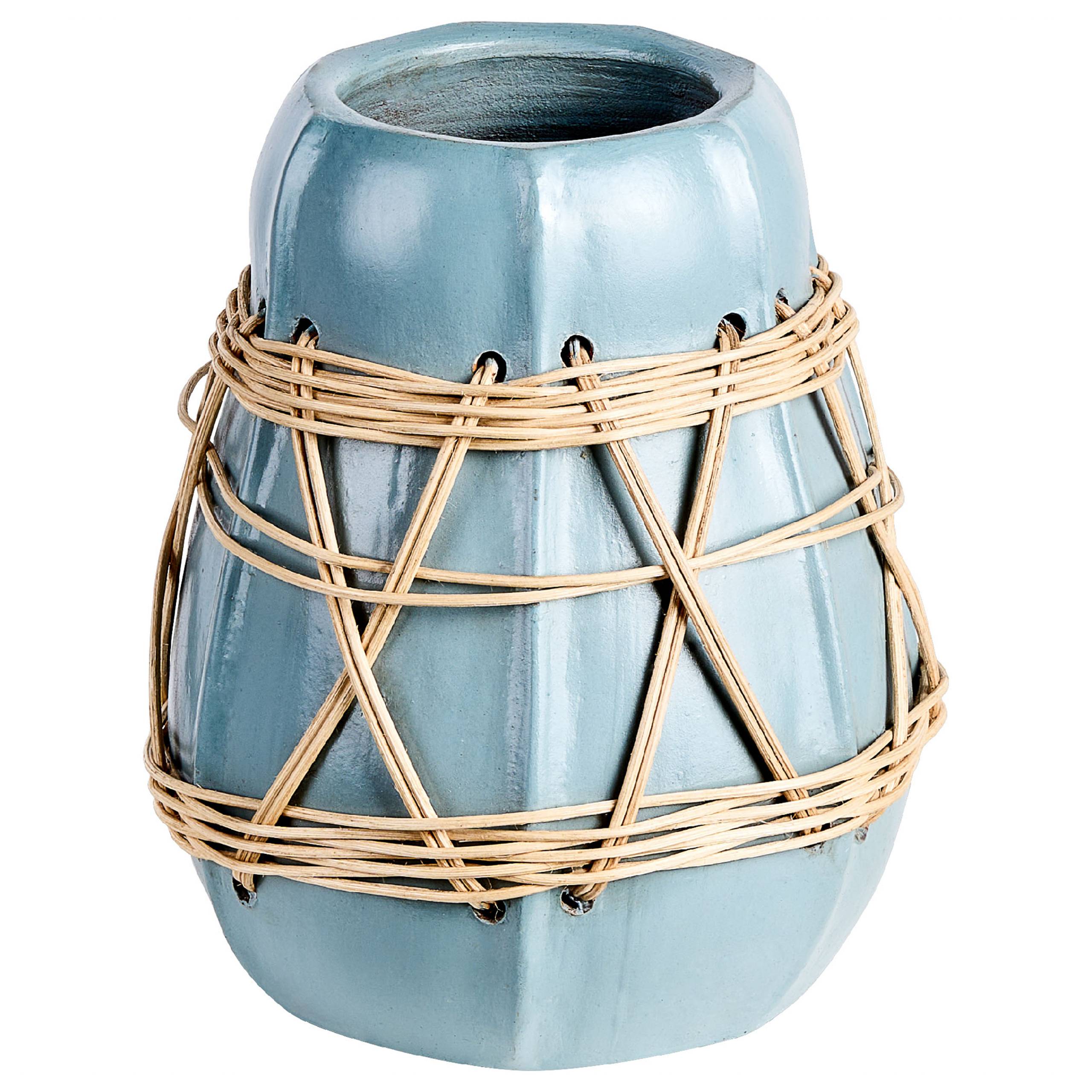 Beliani - Vase décoratif Terre cuite Bleu KAMERING - 22x22x27- Beliani - Image 2