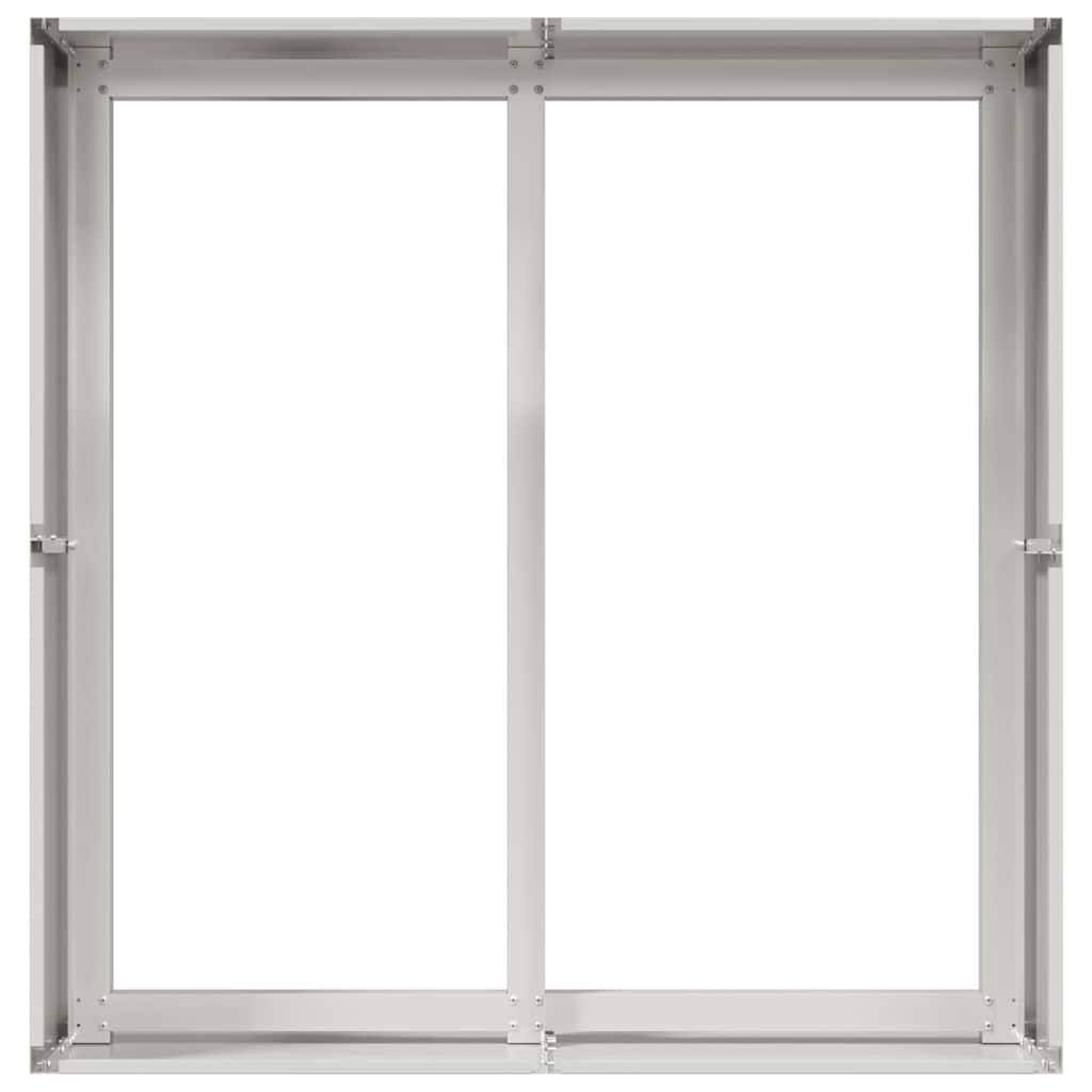 Jardinière acier inoxydable gris 80 x 80 x 40 cm - PANGIVO - Image 5