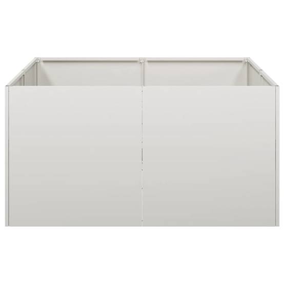 Jardinière acier inoxydable gris 80 x 80 x 40 cm - PANGIVO - Image 4