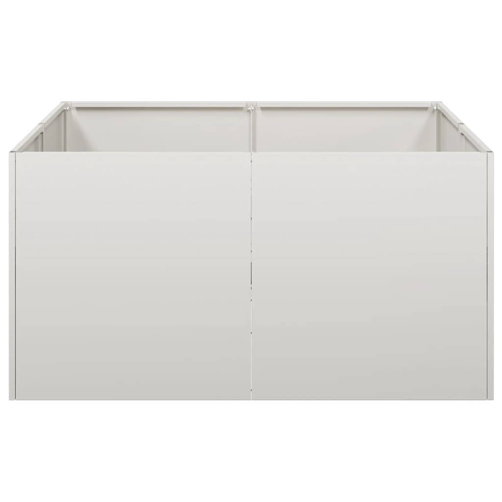 Jardinière acier inoxydable gris 80 x 80 x 40 cm - PANGIVO - Image 4