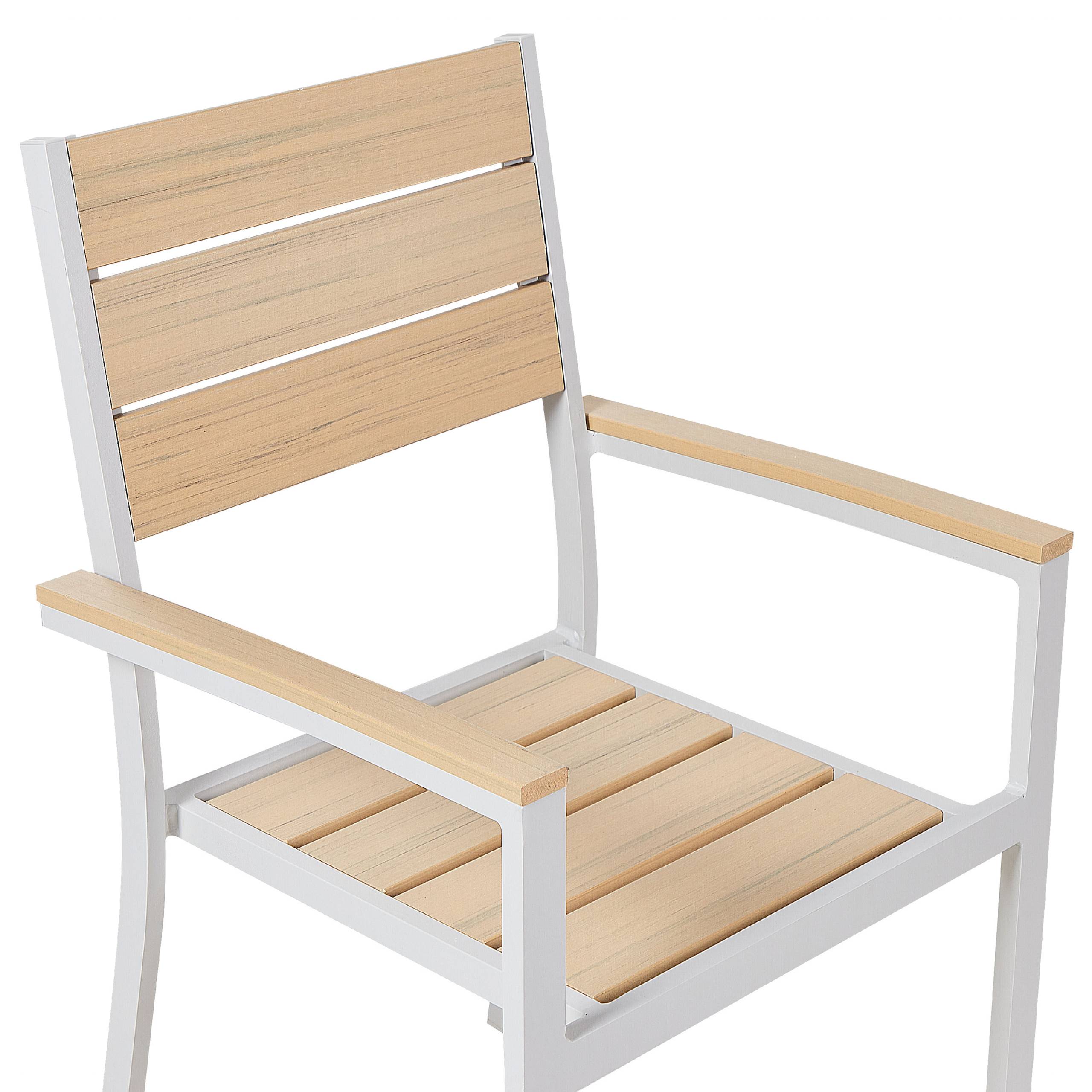 Beliani - Chaise de jardin Bois synthétique Beige PRATO - Beliani - Imagen 8