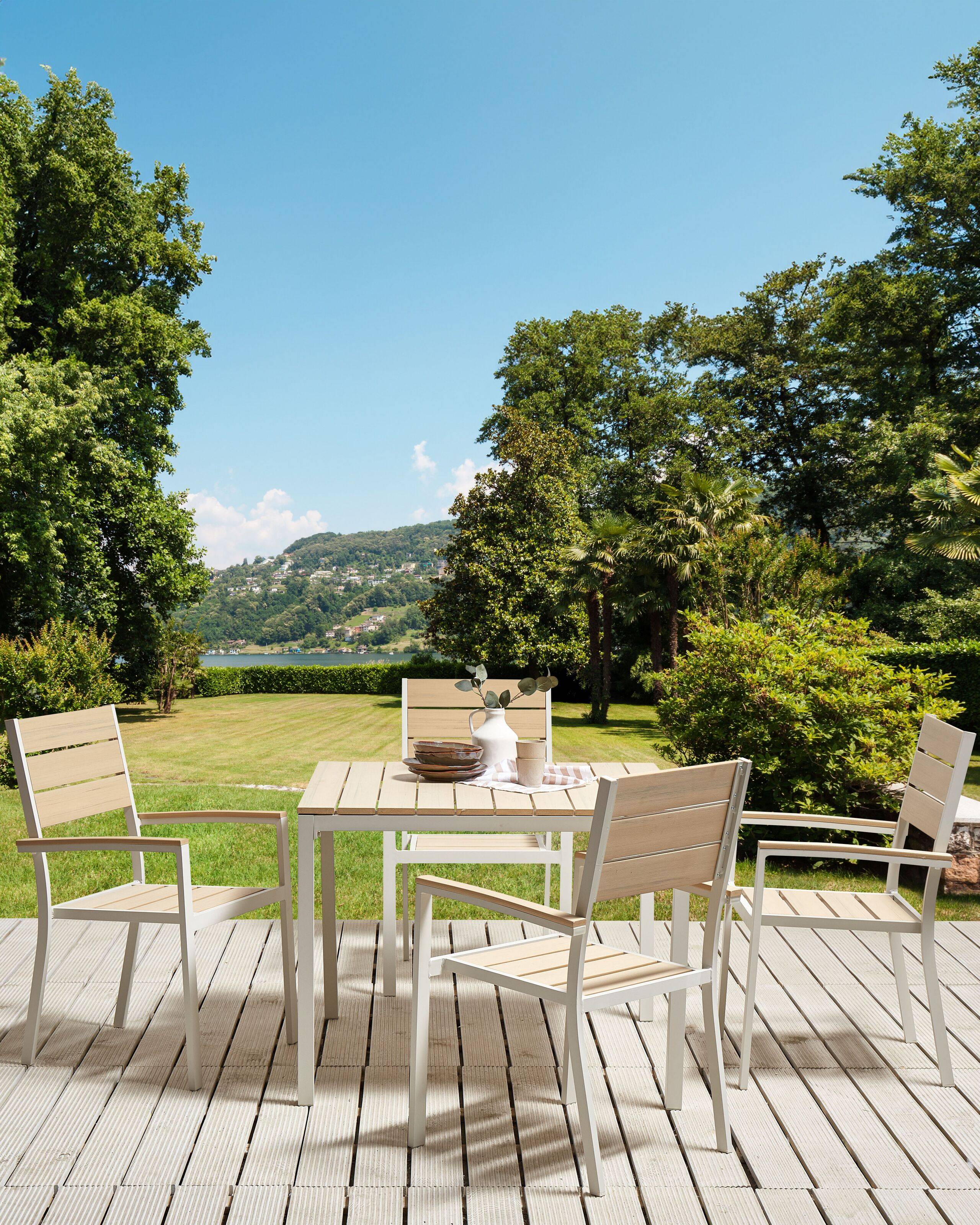 Beliani - Chaise de jardin Bois synthétique Beige PRATO - Beliani - Imagen 1