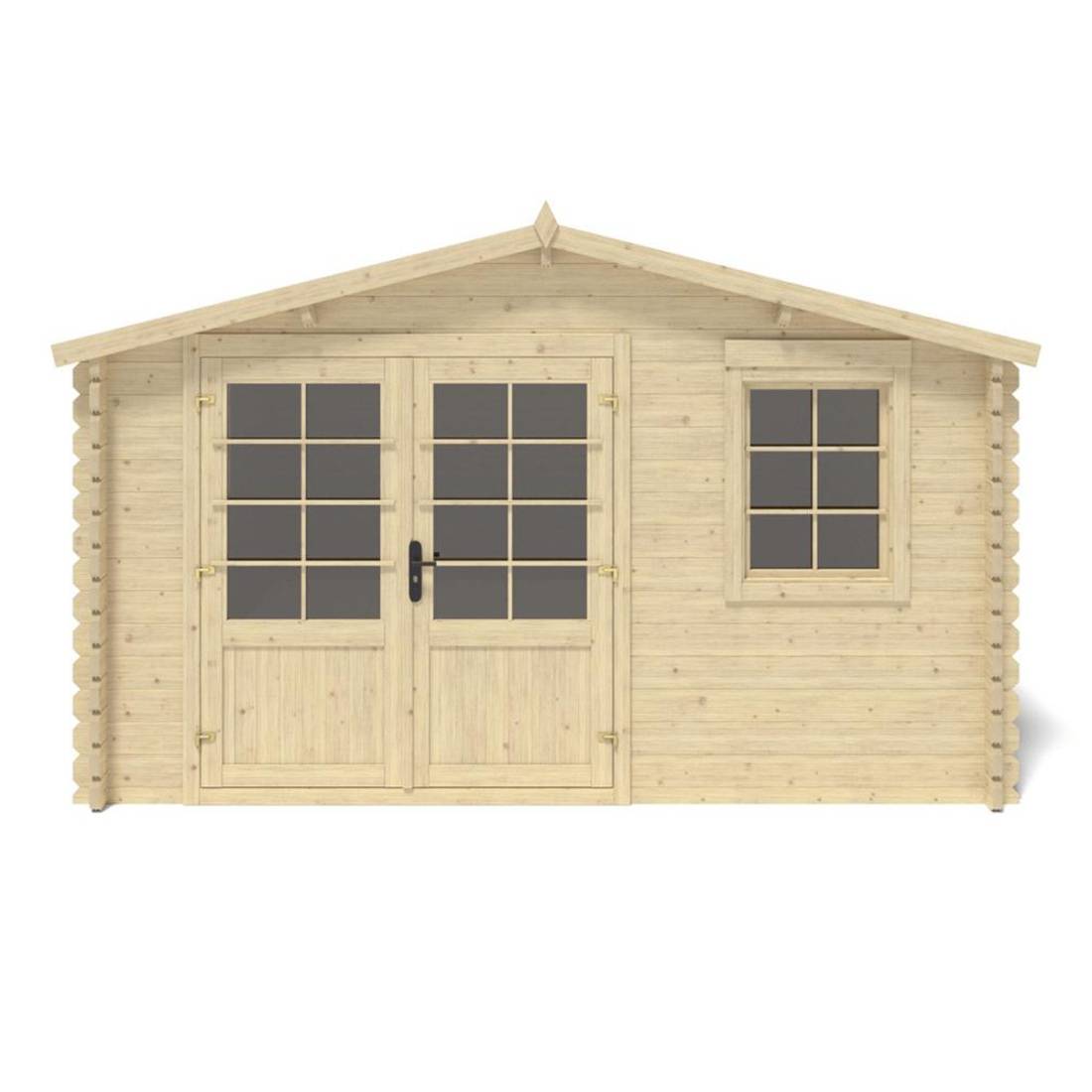 Altanka - Abri de jardin en bois - 15.21m2 - 3.9x3.9m - Ep. 40mm - Couleur: naturel - DOM658 - ALTANKA - Image 3