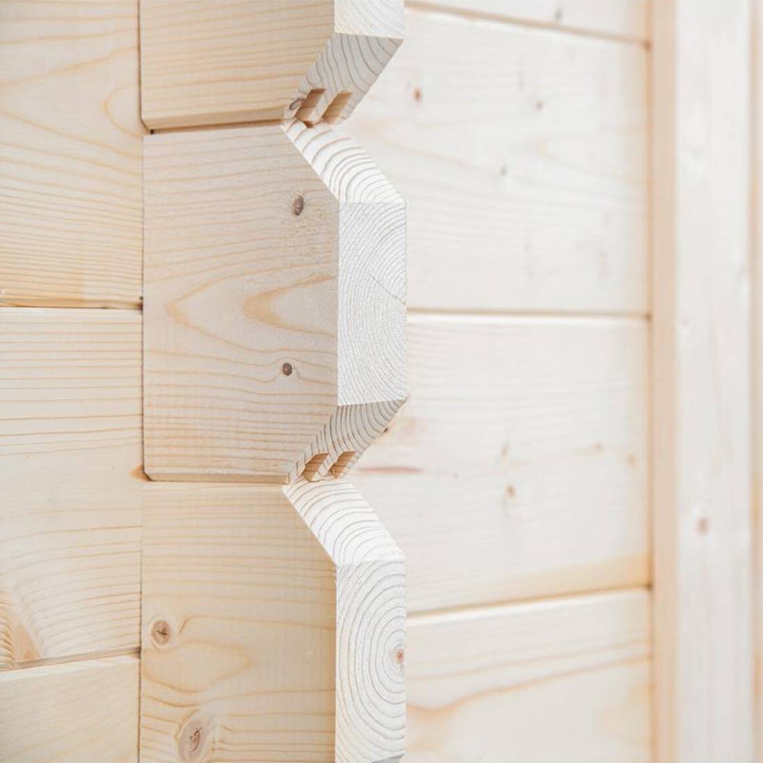 Altanka - Abri de jardin en bois - 15.21m2 - 3.9x3.9m - Ep. 40mm - Couleur: naturel - DOM658 - ALTANKA - Image 7
