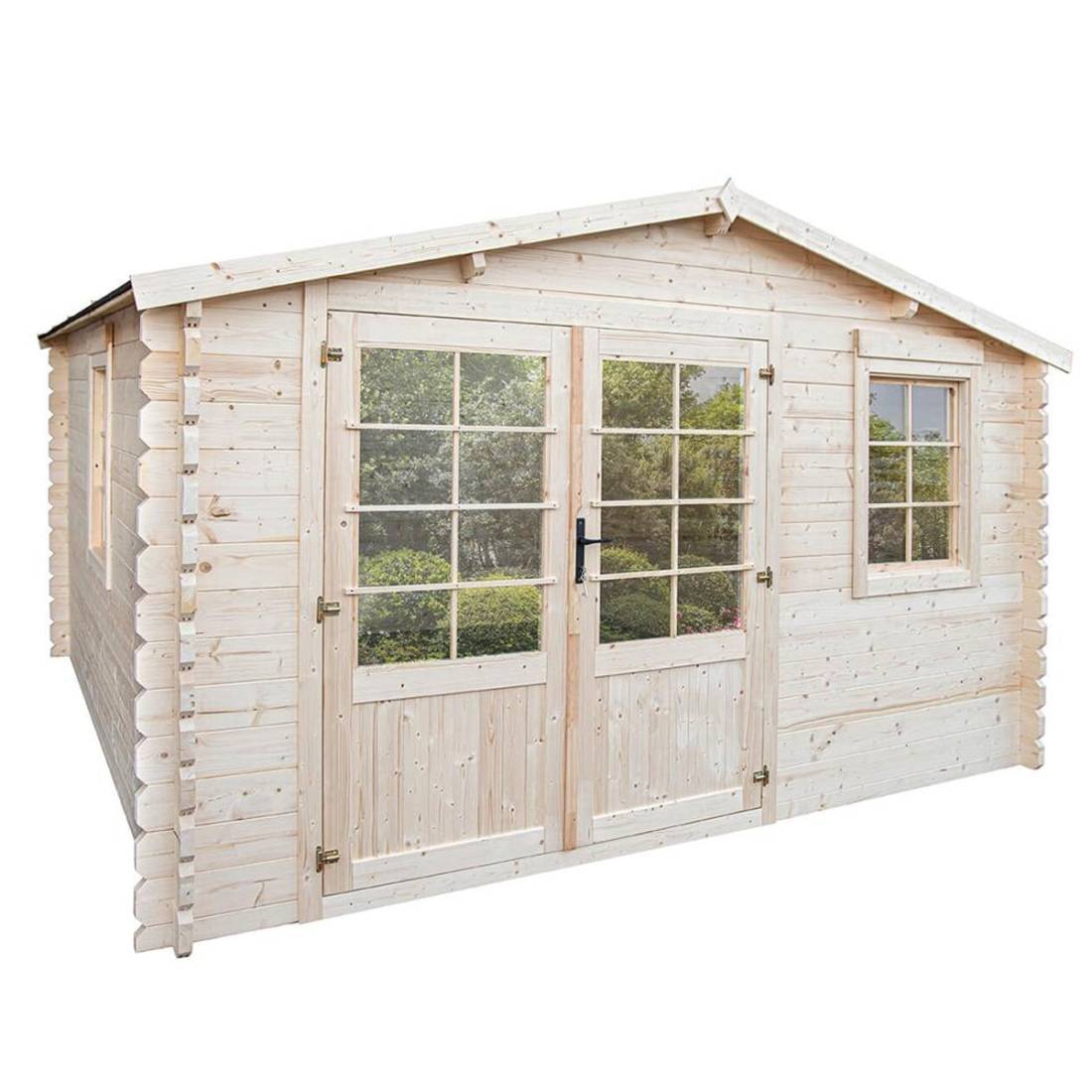 Altanka - Abri de jardin en bois - 15.21m2 - 3.9x3.9m - Ep. 40mm - Couleur: naturel - DOM658 - ALTANKA - Image 8