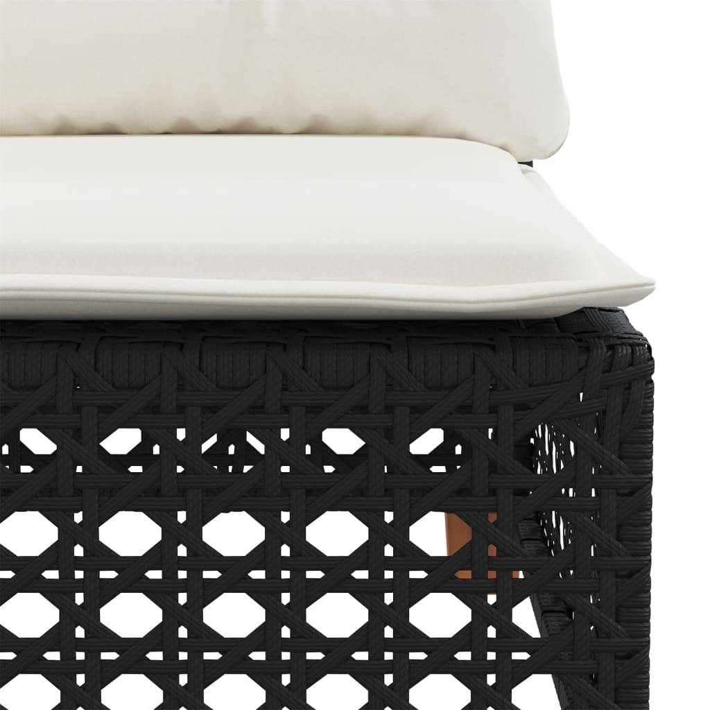 Vidaxl - Salon de jardin 8 pcs avec coussins noir résine tressée vidaXL 3261752 - Imagen 4